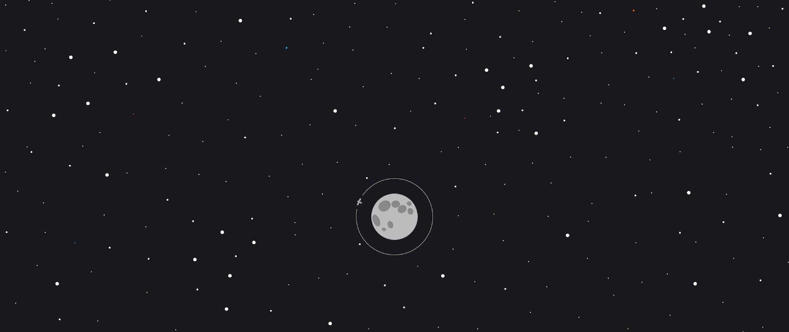 2560x1080 Moon Space Minimal 2560x1080 Resolution Wallpaper, HD