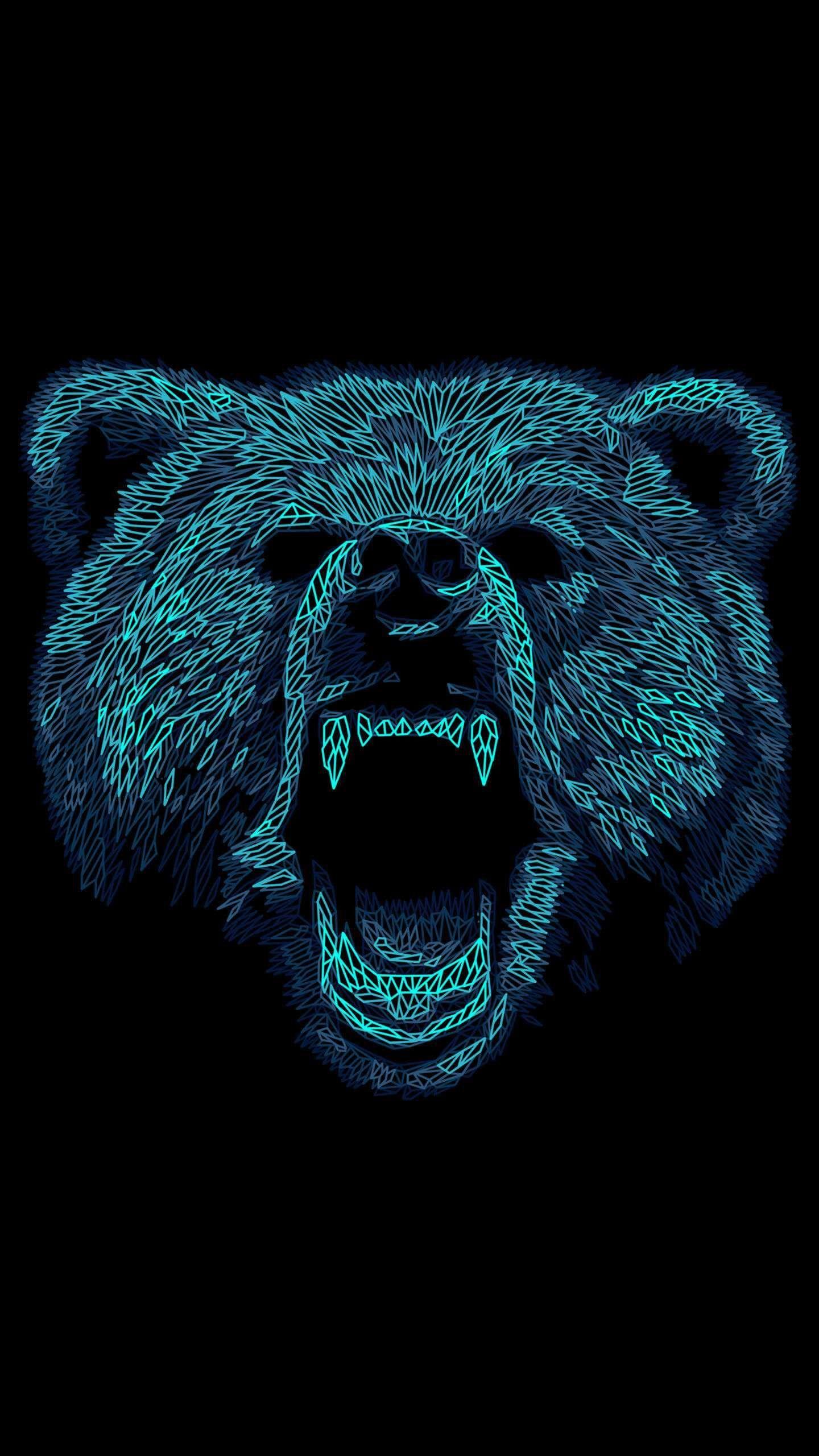 1440x2560 Free download Angry Bear Art iPhone Wallpaper iPhone Wallpaper