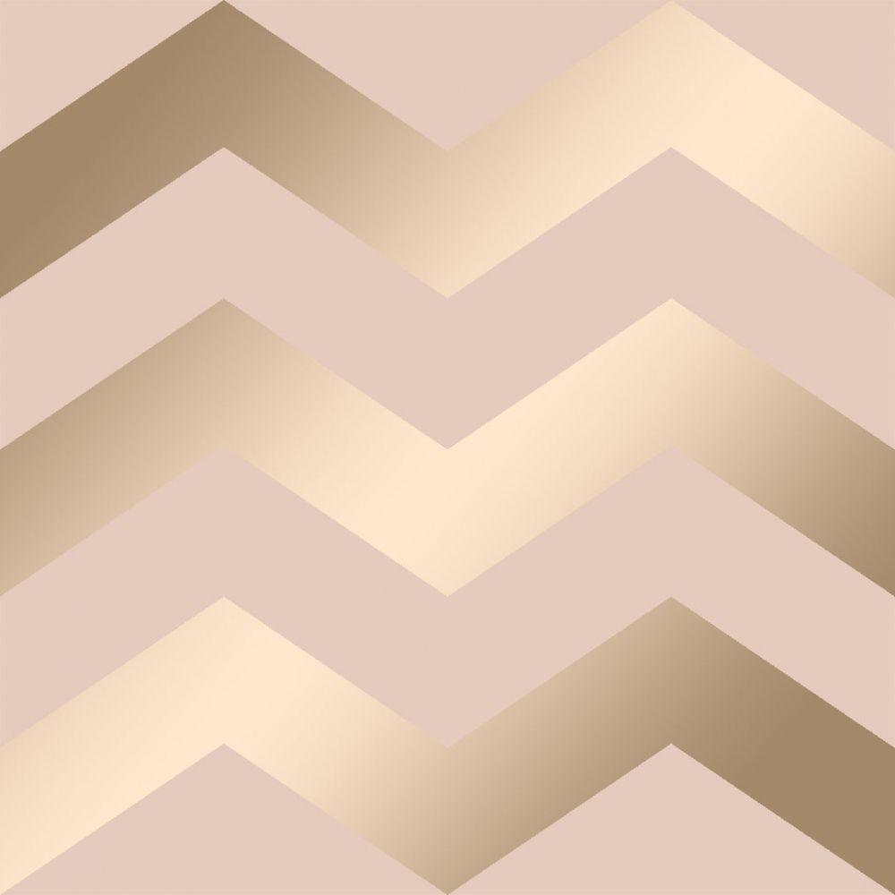 1000x1000 I Love Wallpaper Chevron Geometric Wallpaper Pink Gold
