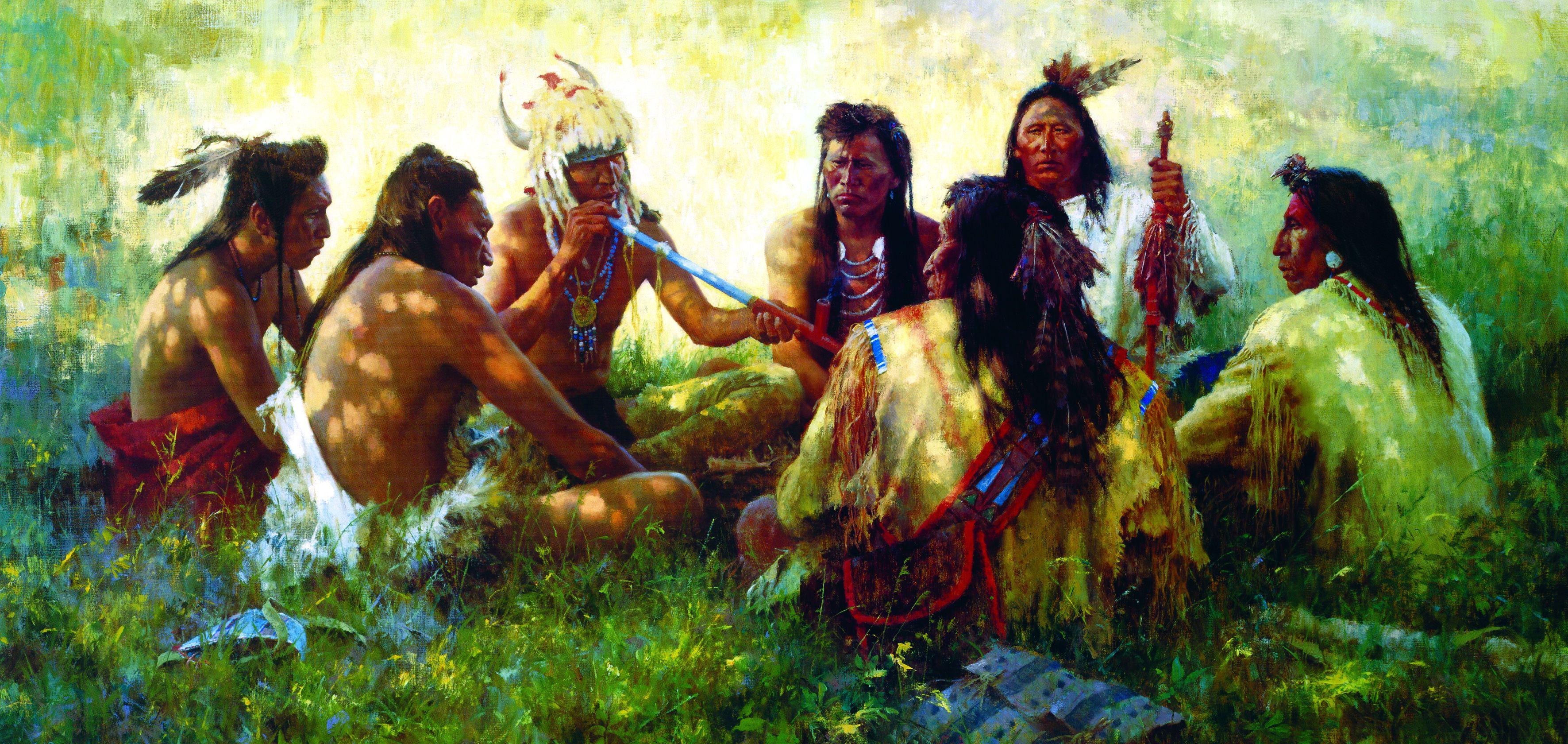3543x1680 Oil Painting HD Wallpaper and Background Image