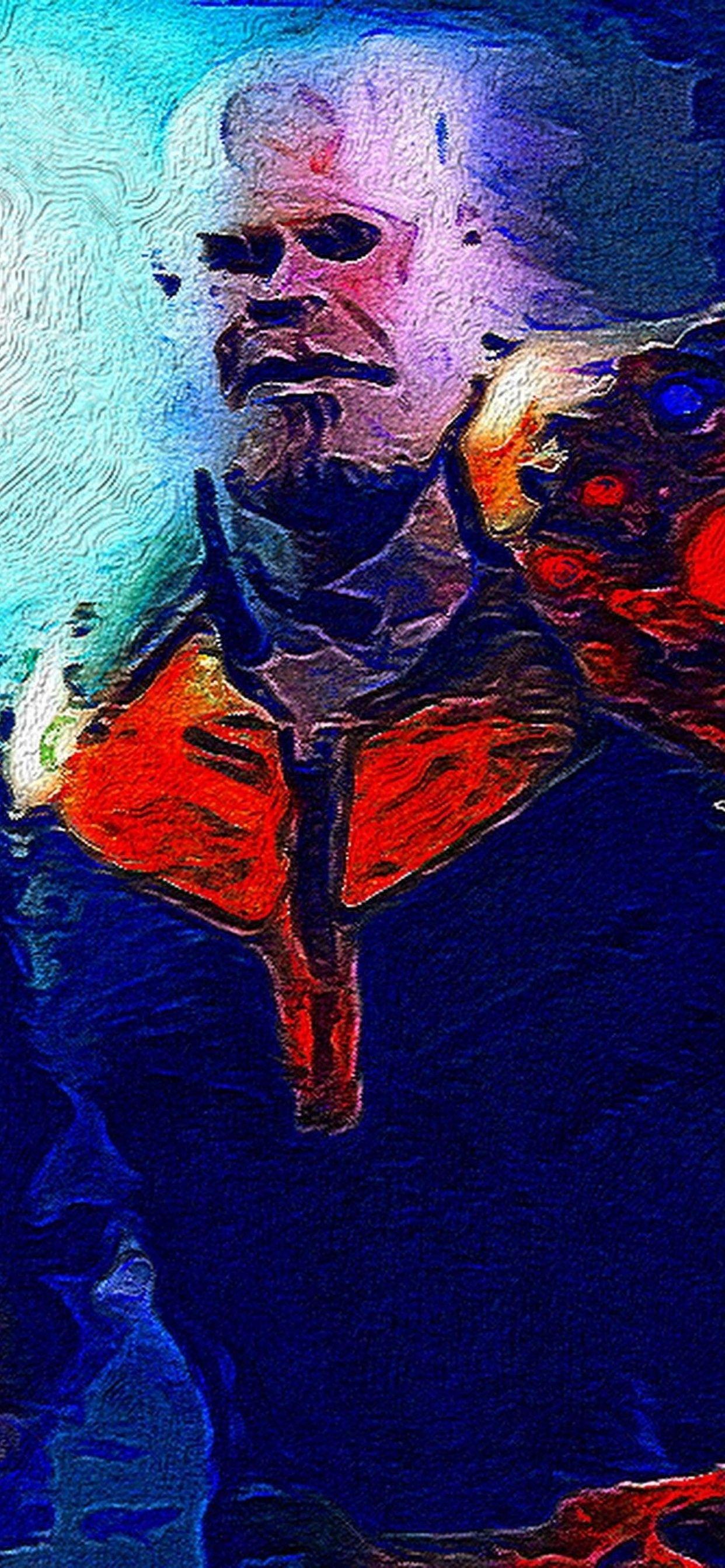 1242x2688 Thanos Oil Painting 5k iPhone XS MAX HD 4k Wallpaper
