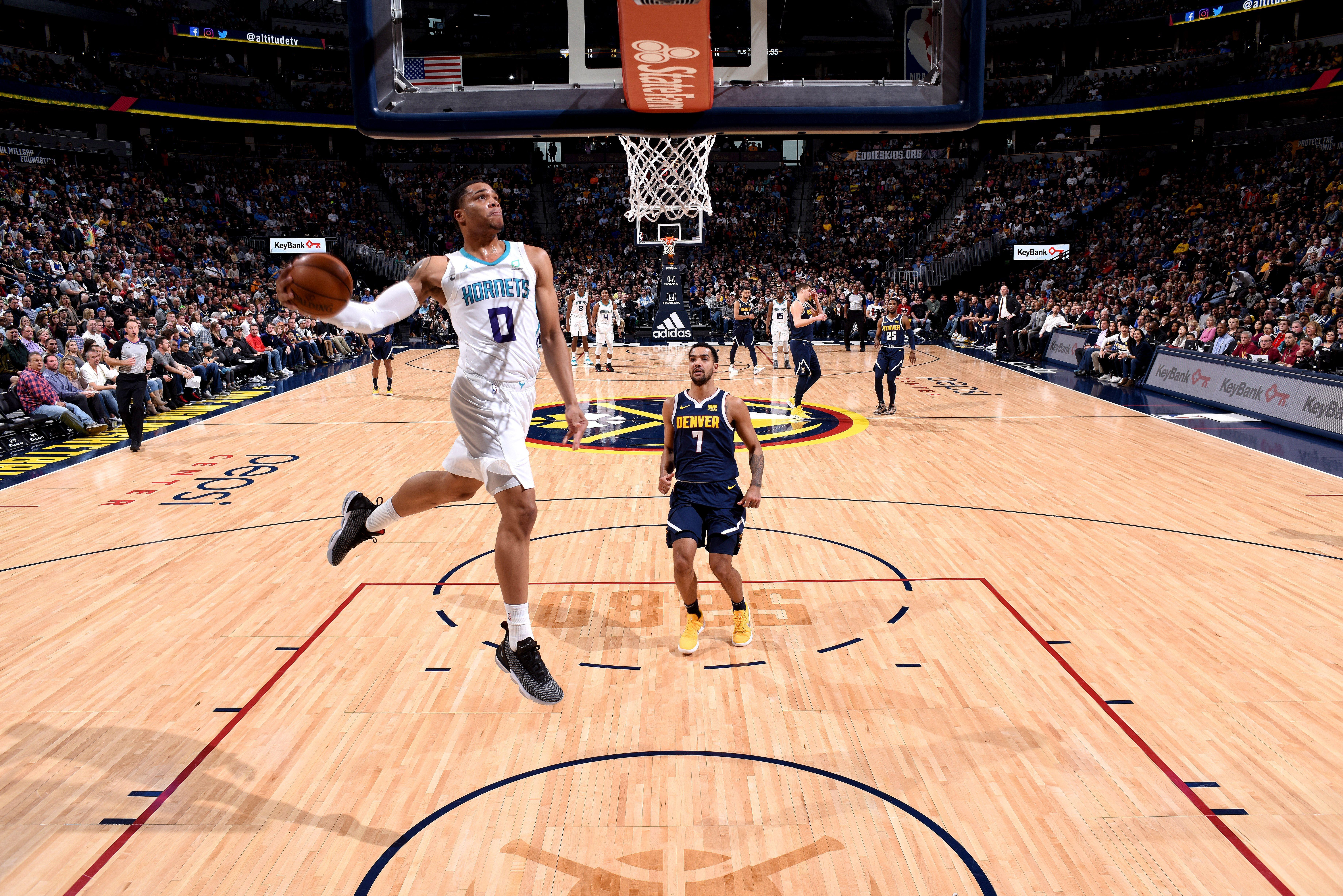 7360x4912 High Flying Hornets And Nuggets Dunk All Over Each Other