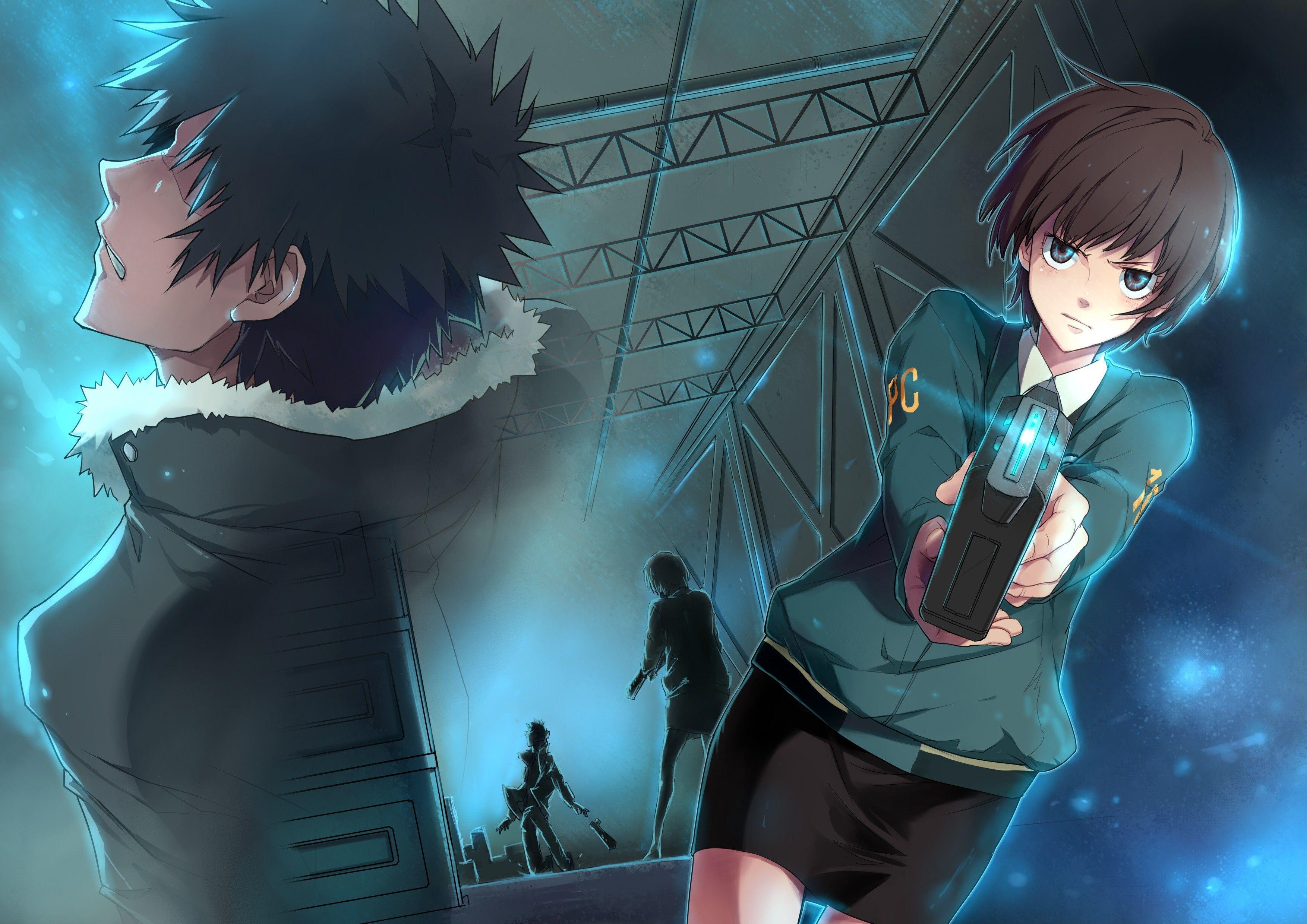 3507x2480 guns, psycho, anime, anime boys, anime girls, Tsunemori Akane