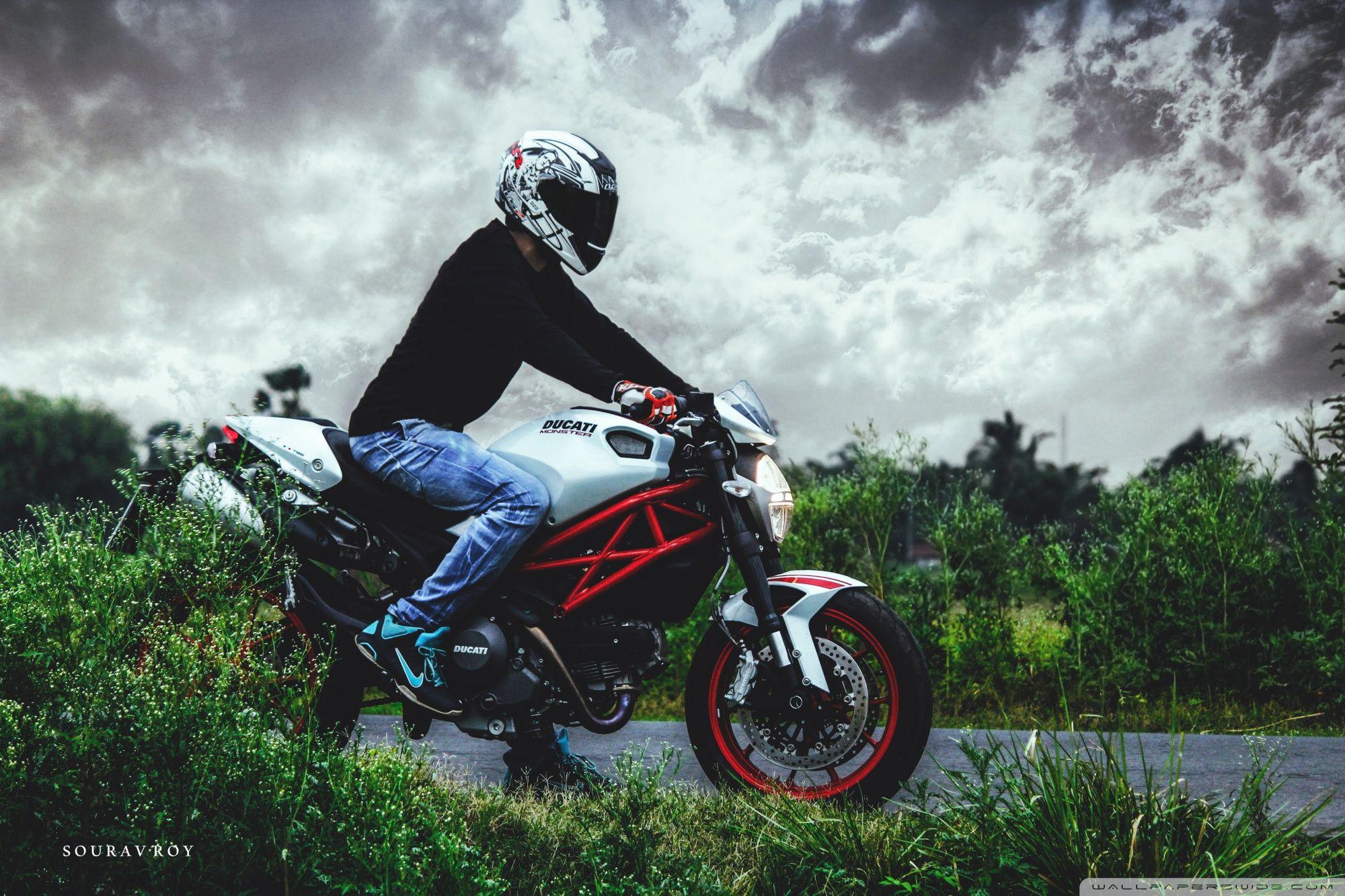 biker boy and girl