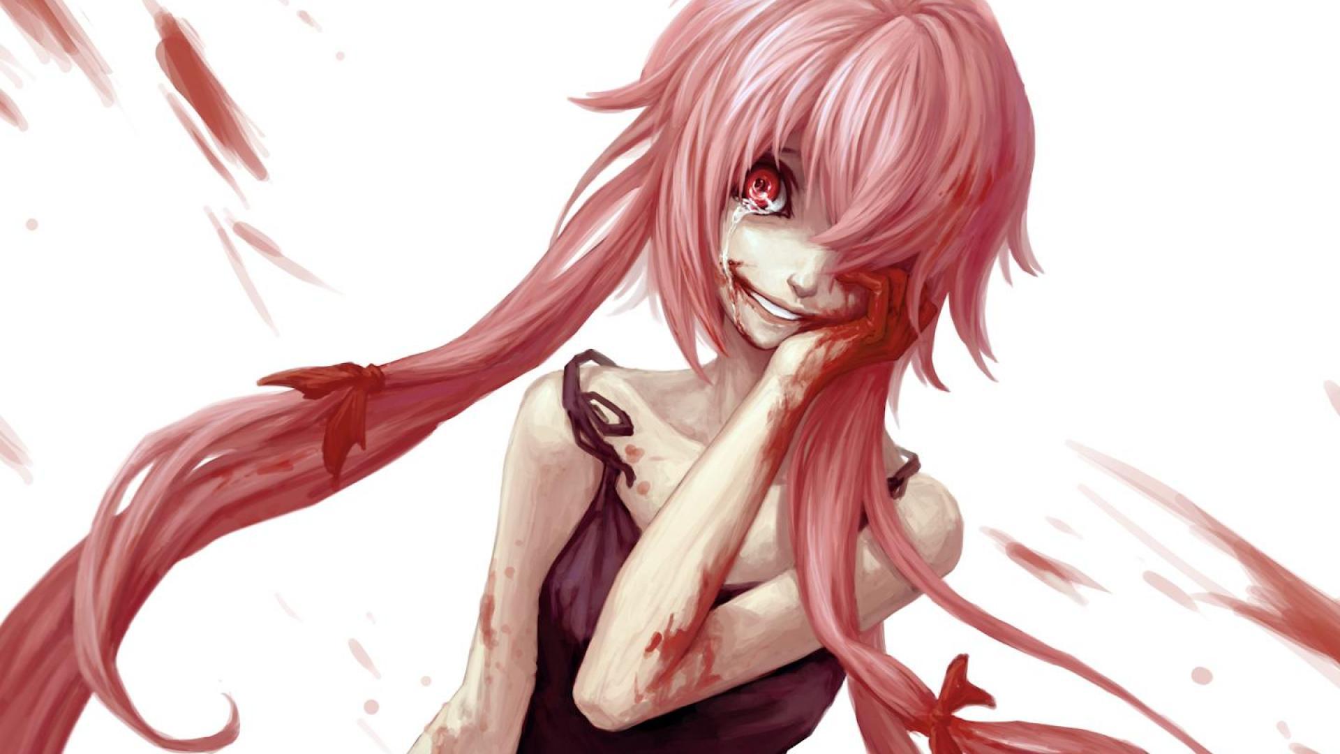 1920x1080 Cute Psycho Anime Girl Wallpaper
