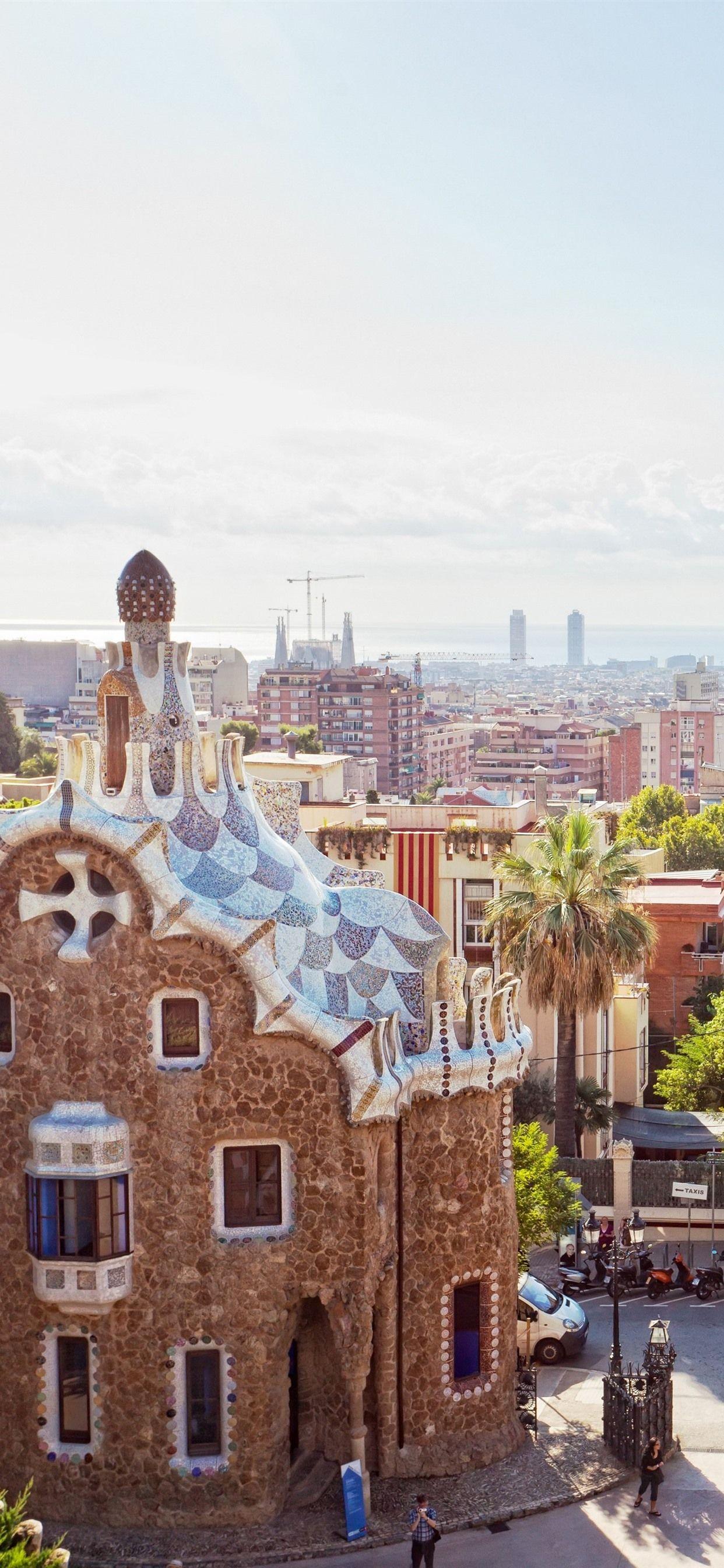 1242x2688 Spain, Barcelona, City, Sun Rays 1242x2688 IPhone 11 Pro XS Max