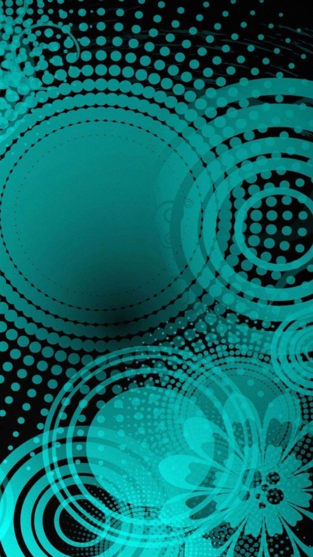 1080x1920 Green Abstract Circles iPhone 6s Wallpaper