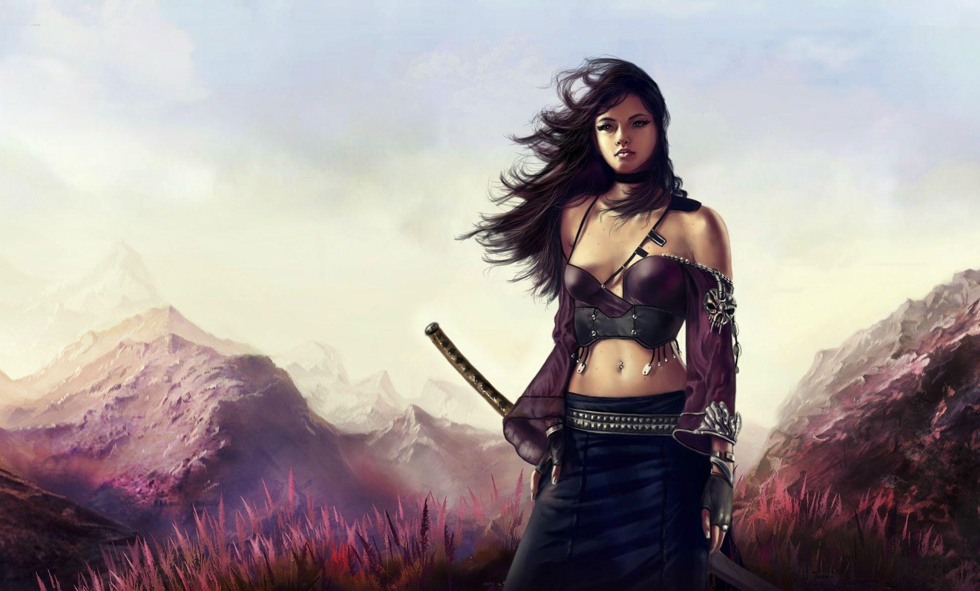 1918x1157 Desktop Pics: Female Fantasy Warrior Wallpaper, Female Fantasy