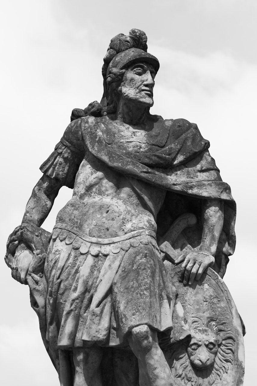 853x1280 ancient statue of roman soldier