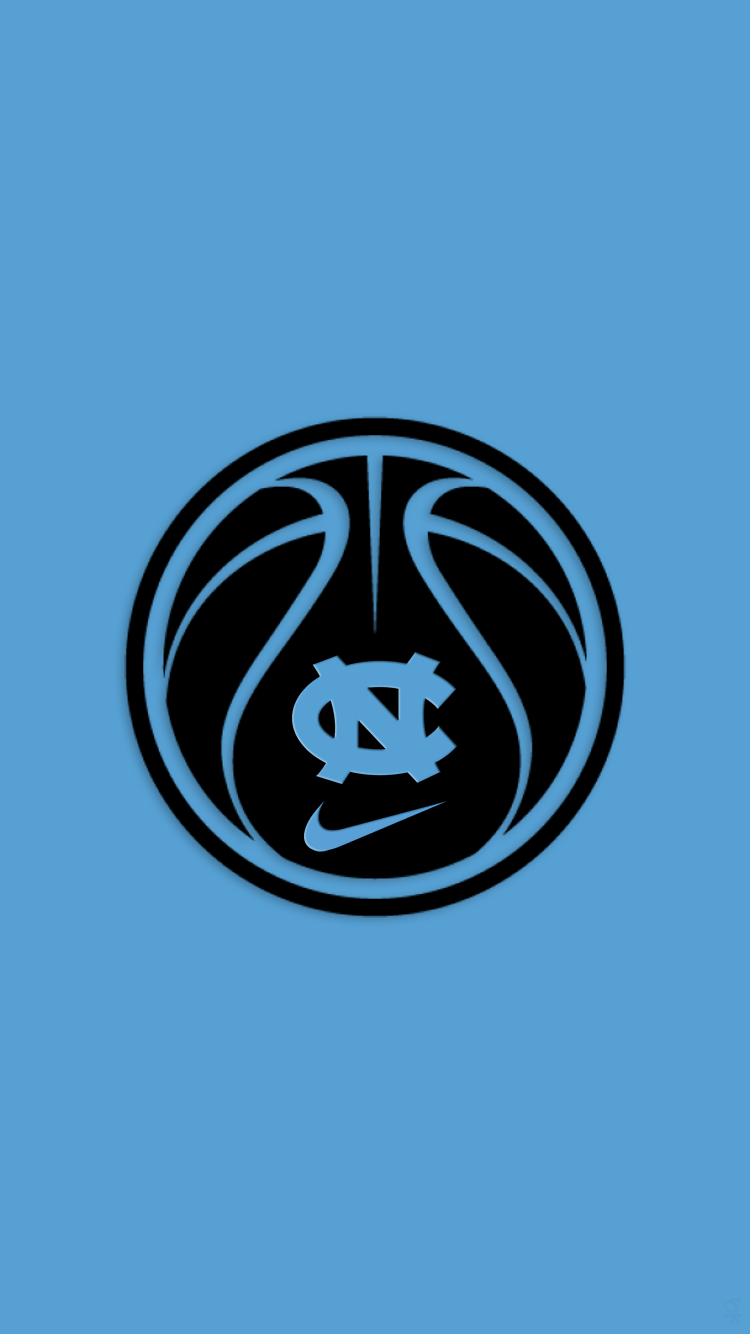 Download The North Carolina Tar Heels Logo On A Blue And White Background  Wallpaper  Wallpaperscom