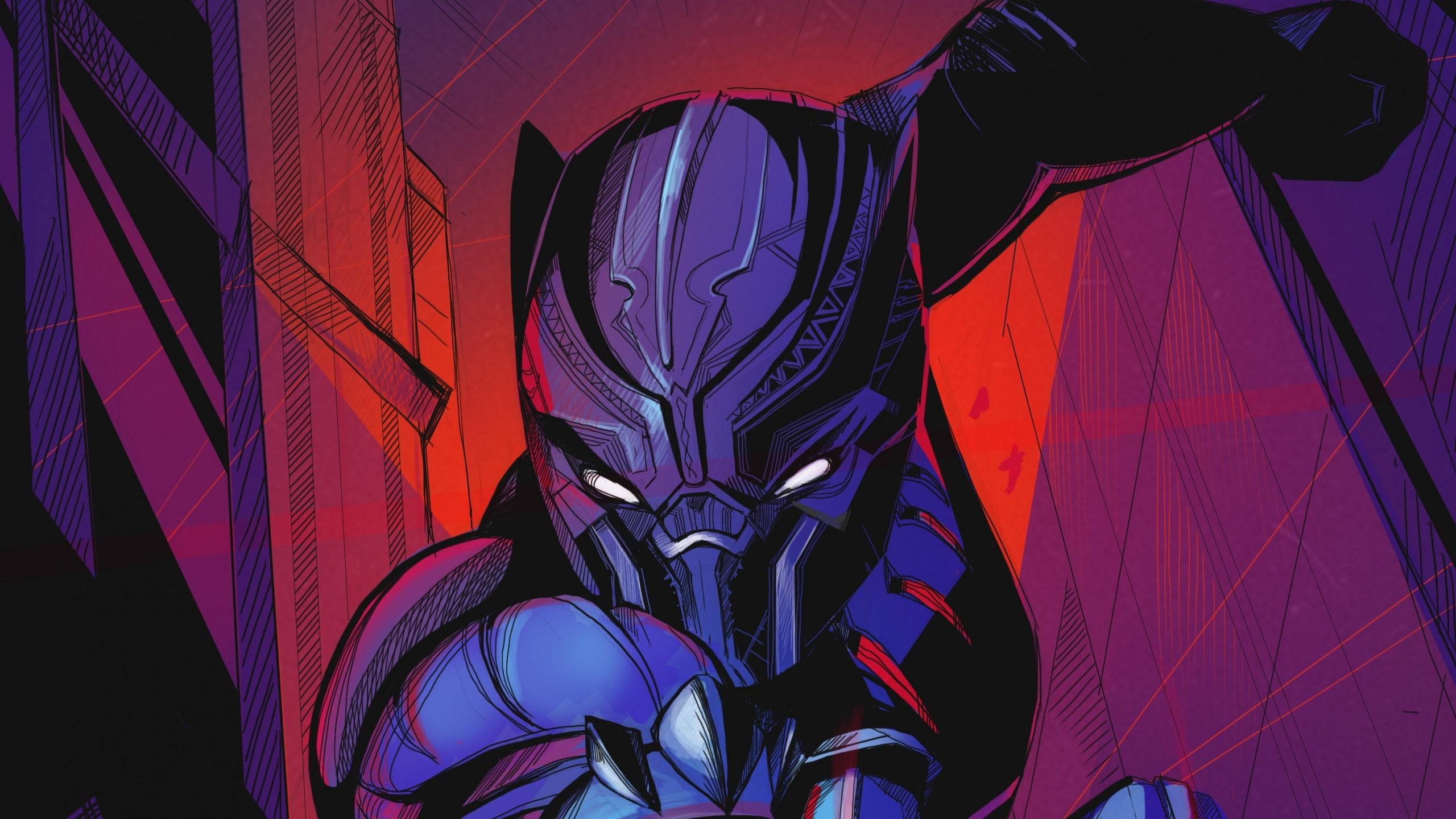 2560x1440 Black Panther Artwork Wallpaper and Free