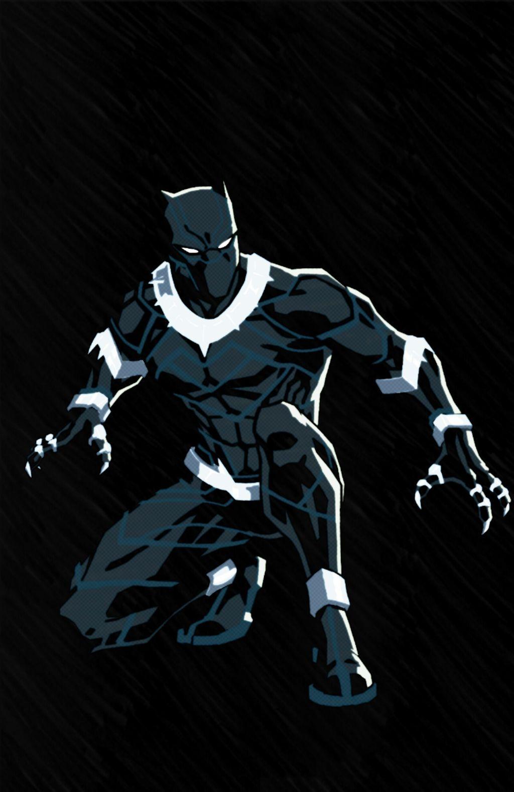 1024x1577 Black Panther Minimal Wallpaper