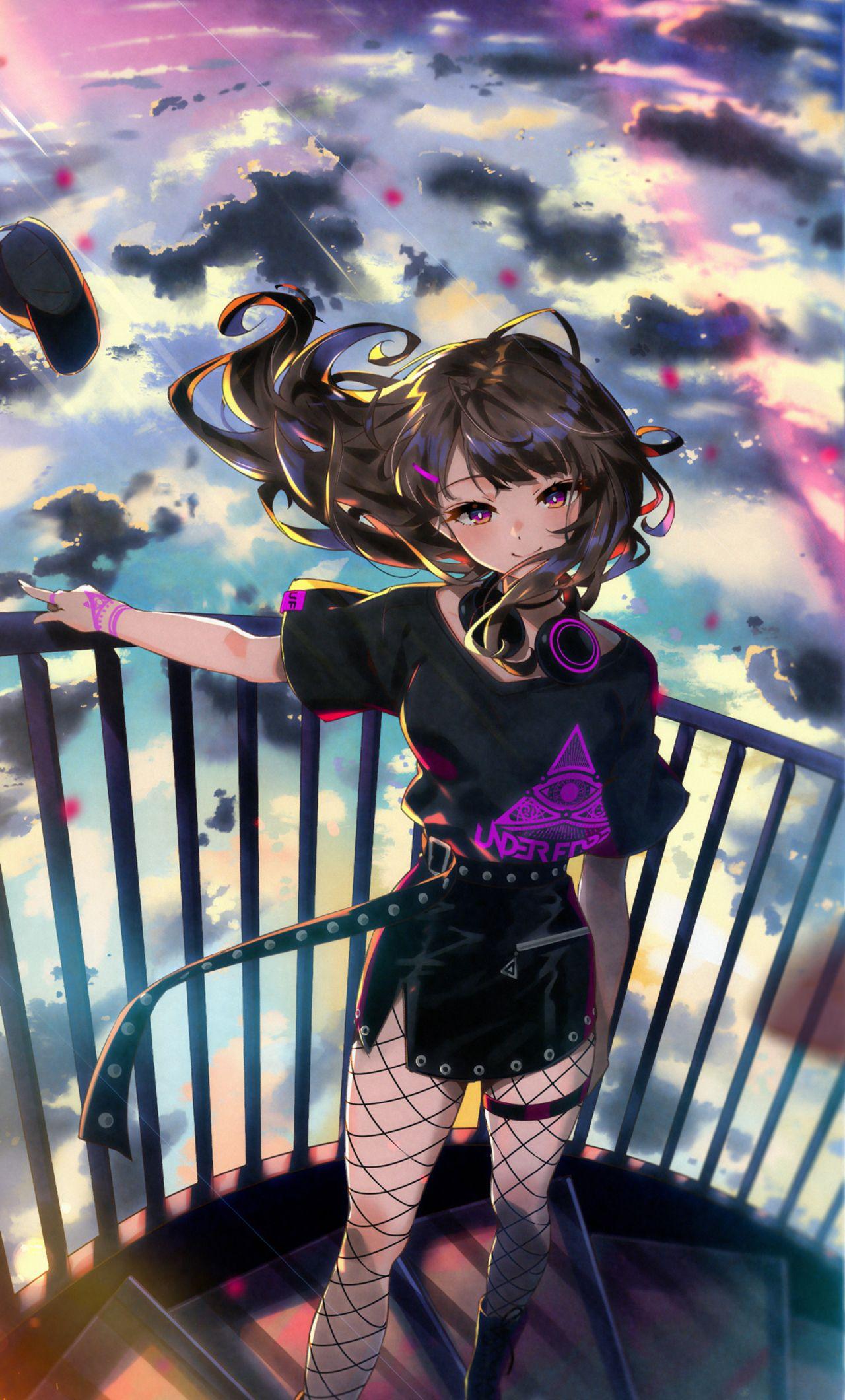 1280x2120 iPhone 11 Wallpaper Anime Girl Blue 4k HD Download Girl