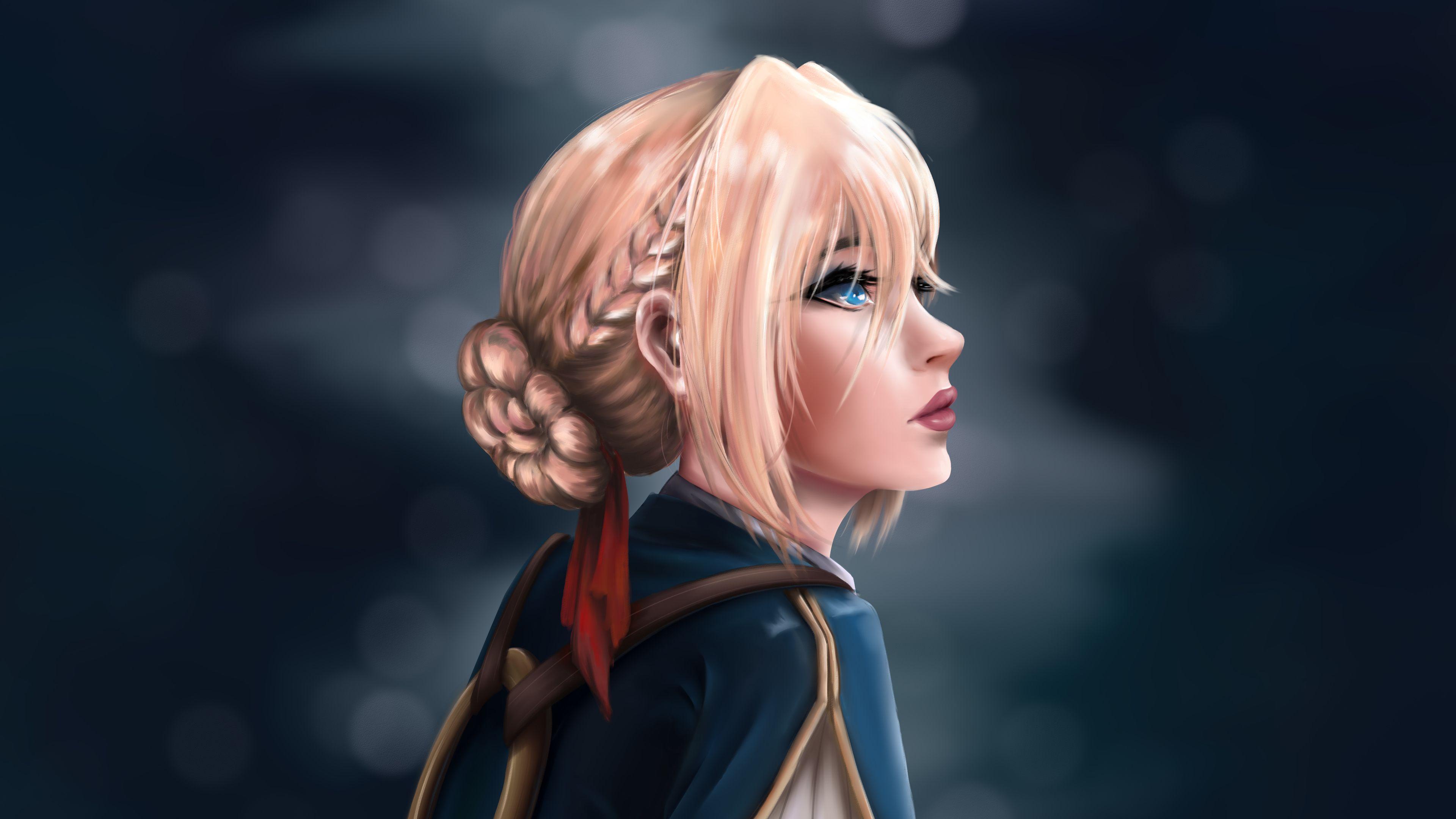 3840x2160 Wallpaper 4k Violet Anime Girl 4k 4k Wallpaper, 5k Wallpaper