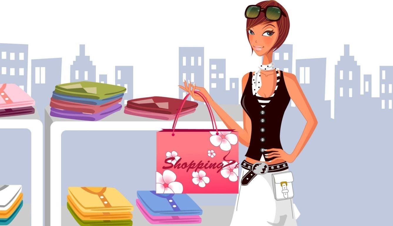 1336x768 girl, walk, shop HD Laptop Wallpaper, HD Vector 4K