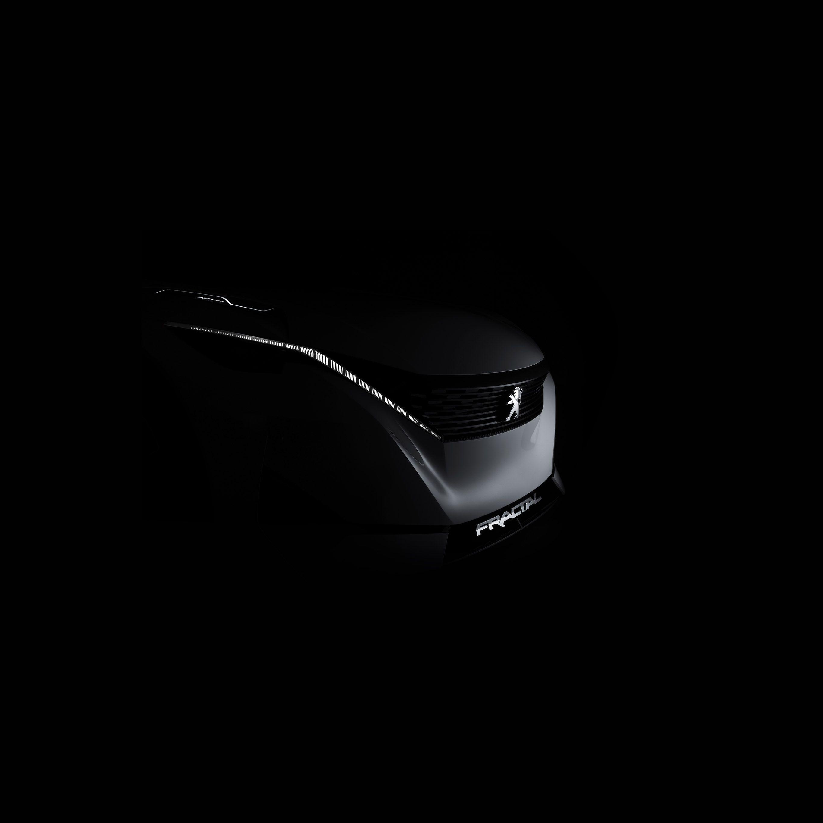2732x2732 Peugeot Dark Car Logo Art Illustration Wallpaper
