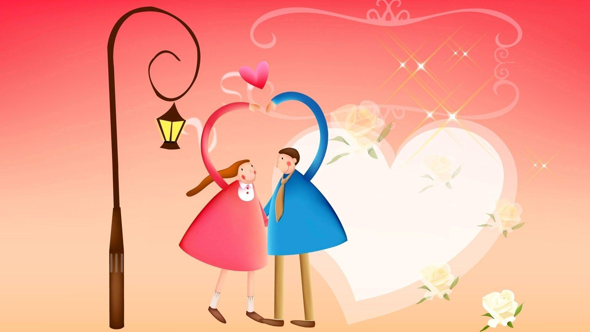 1920x1080 Cartoon Love Background Wallpaper. Love Wallpaper, Cute Love Wallpaper and Love Christmas Wallpaper