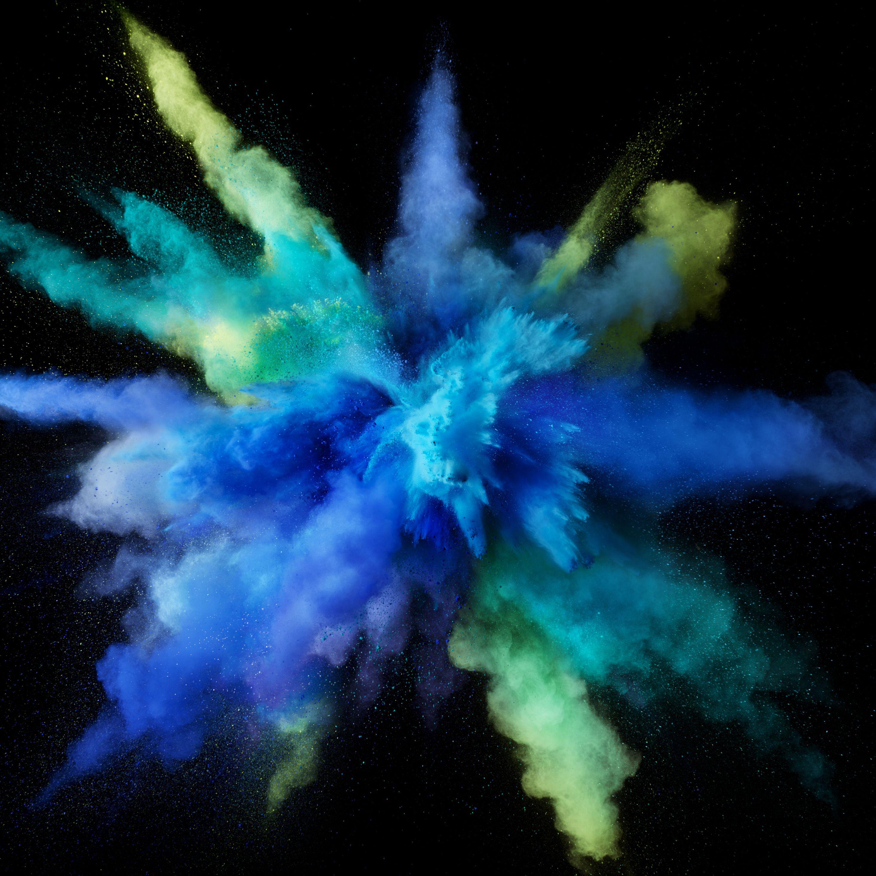 2932x2932 Mac OS Sierra Color Splash Blue 5k iPad Pro Retina