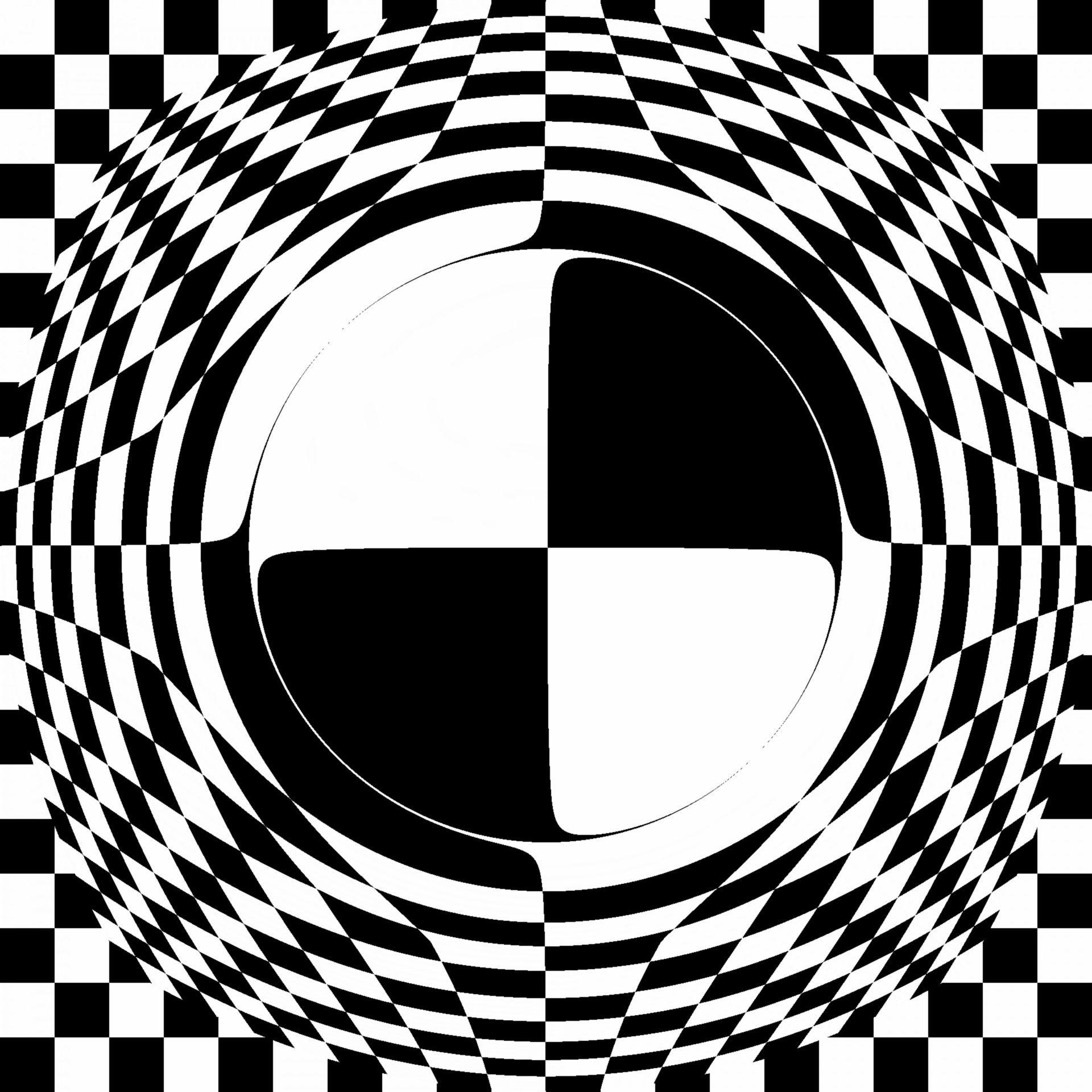 1920x1920 Wallpaper, background, 3D, black, white