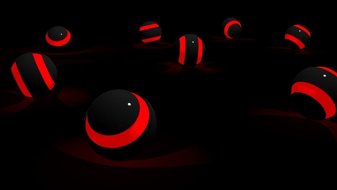1280x720 Black 3D Wallpaper for Android