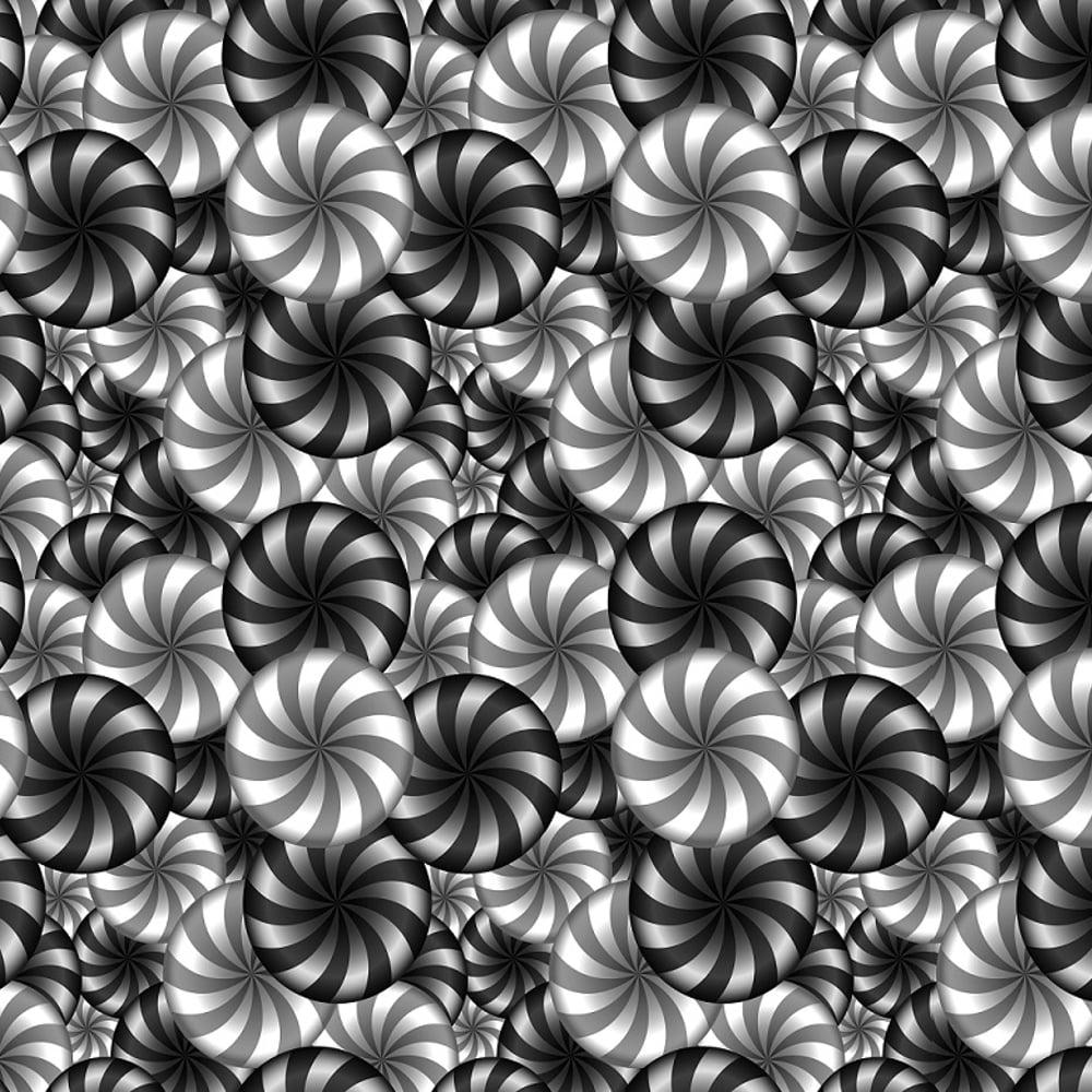 1000x1000 Rainbow Circle Pattern Wall Mural 3D Effect Black White Geometric
