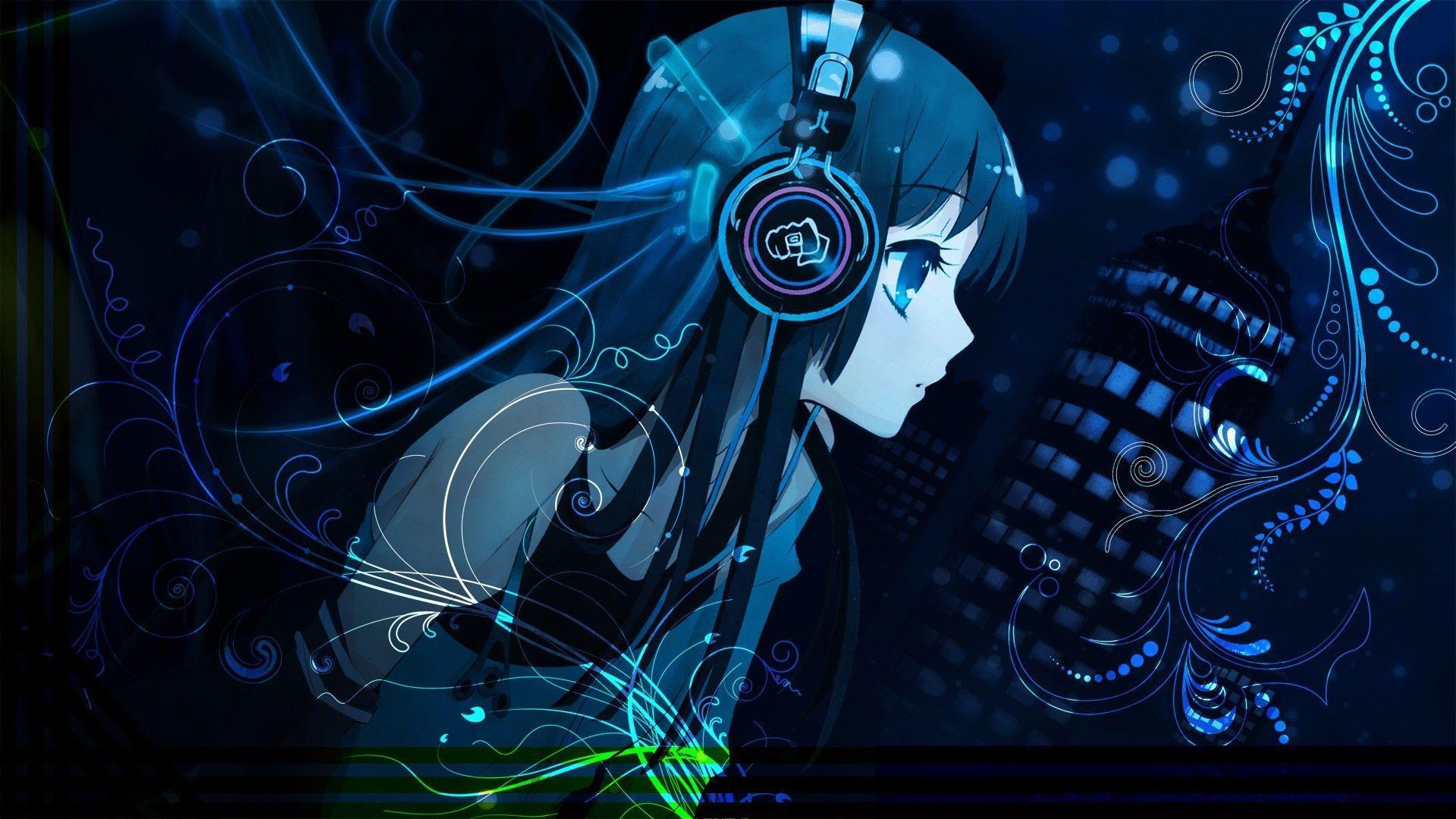 1920x1080 Musical Anime Girl Wallpaper