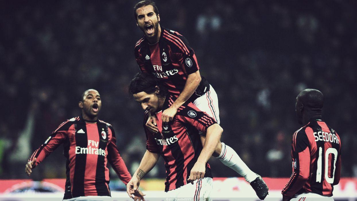 1244x700 Beast AC Milan Robinho Zlatan Ibrahimovic Mathieu Flamini Clarence Seedorf wallpaperx1080