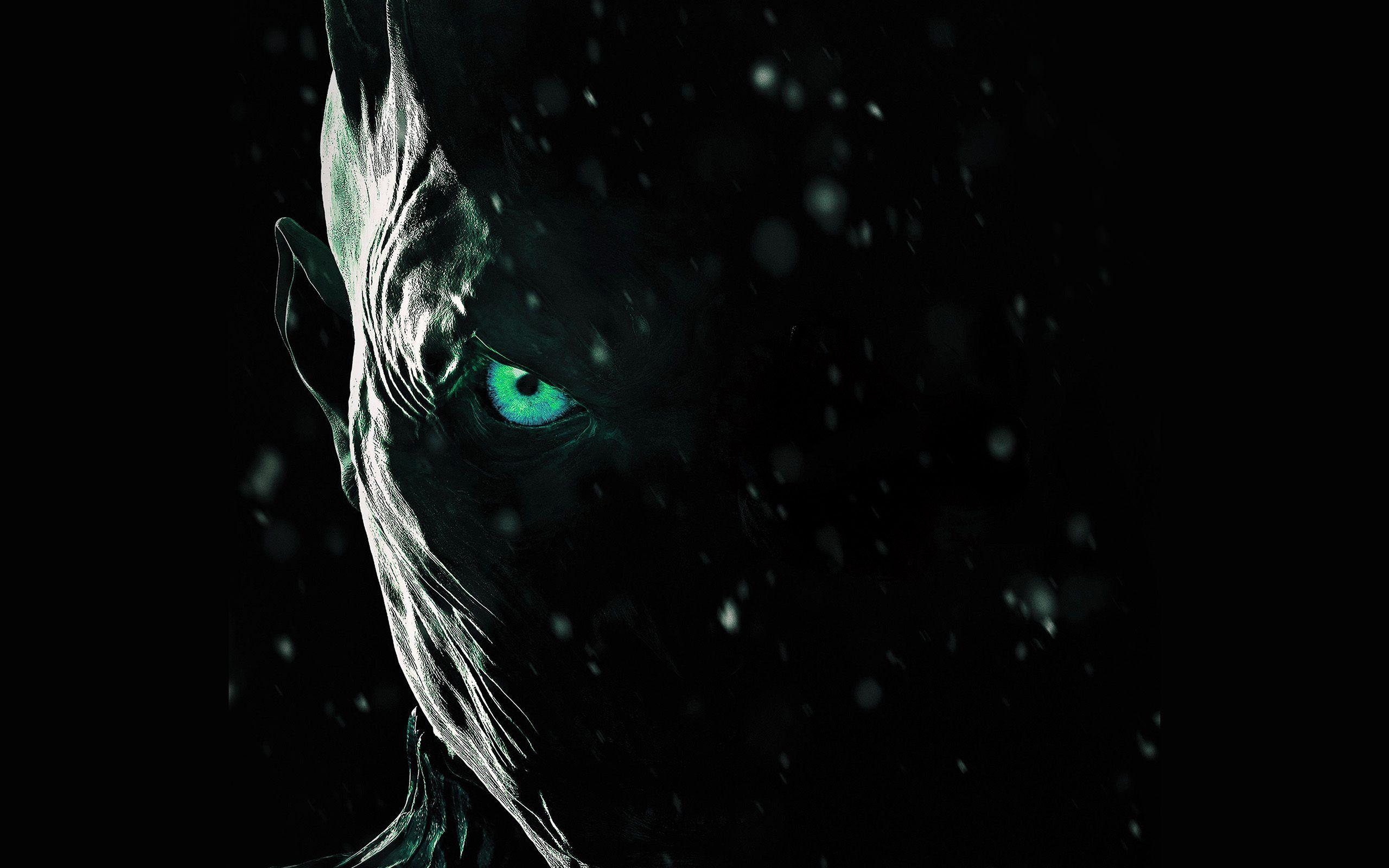2560x1600 Horror Scary Face Dark Anime Eye Art Wallpaper
