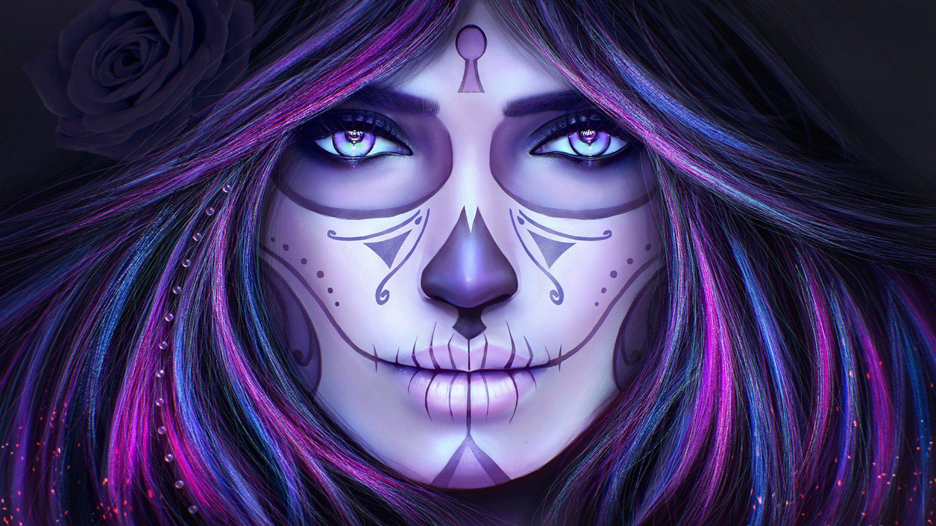1920x1080 Sugar Skull HD Wallpaper and Background Image