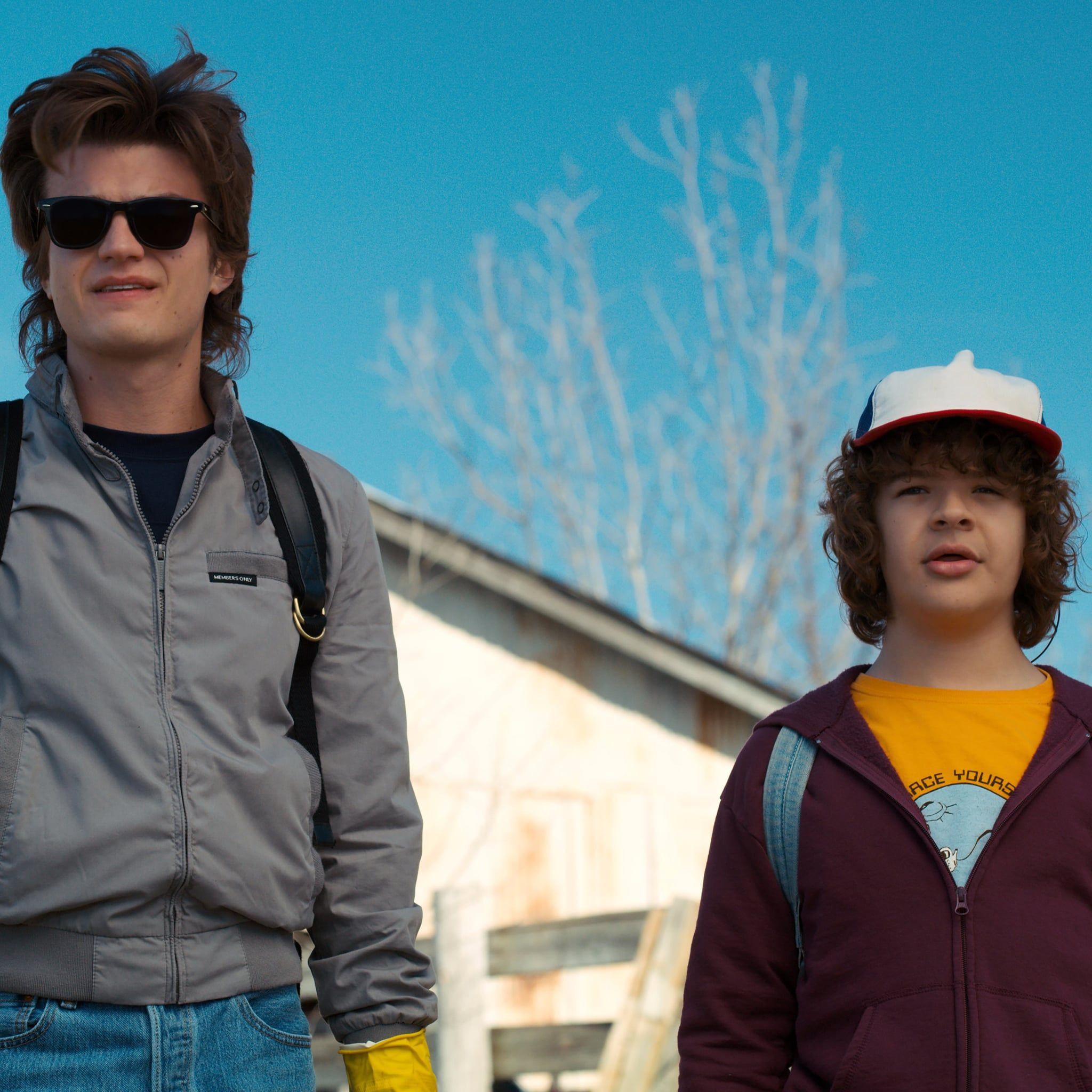2048x2048 Steve and Dustin in Stranger Things