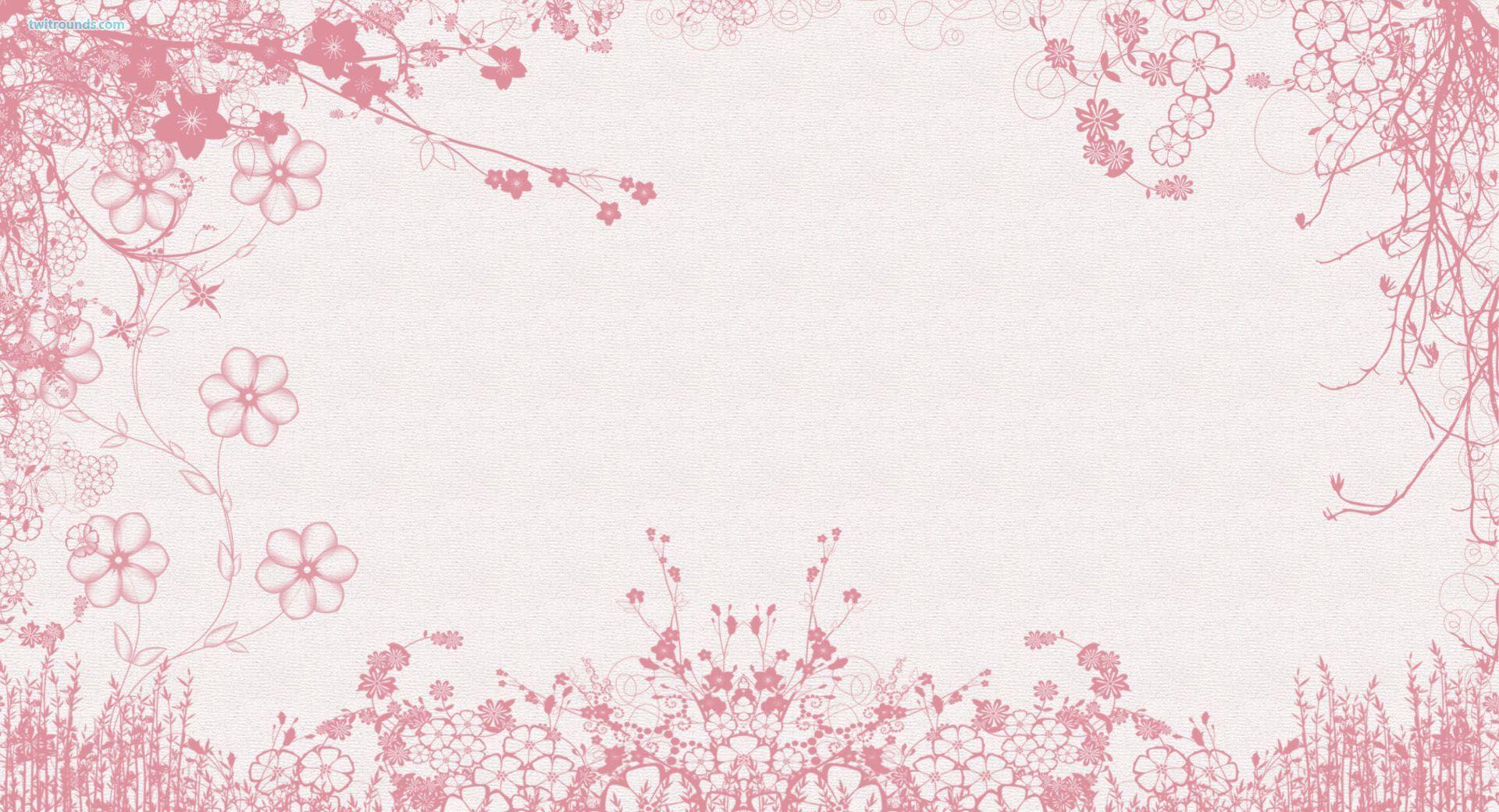 1920x1040 White Pink Flowers Wallpaper. Flores cor de rosa, Capa para