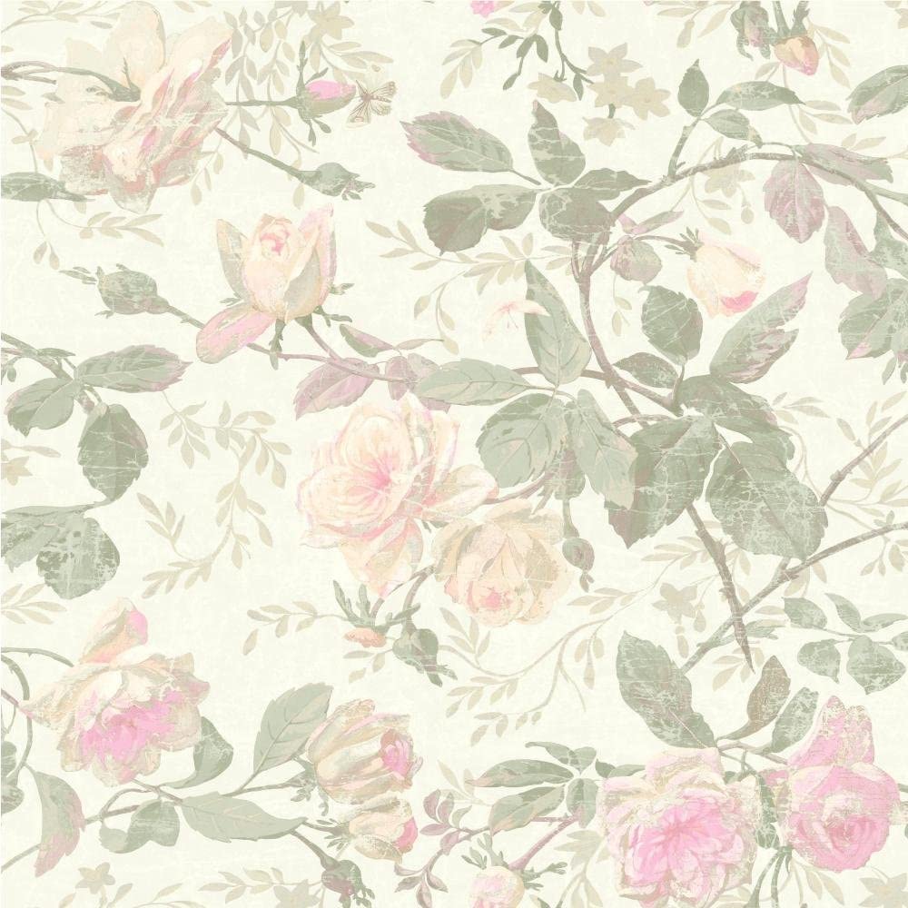 1000x1000 York Wallcoverings SH5500 Vintage Luxe Floral Wallpaper
