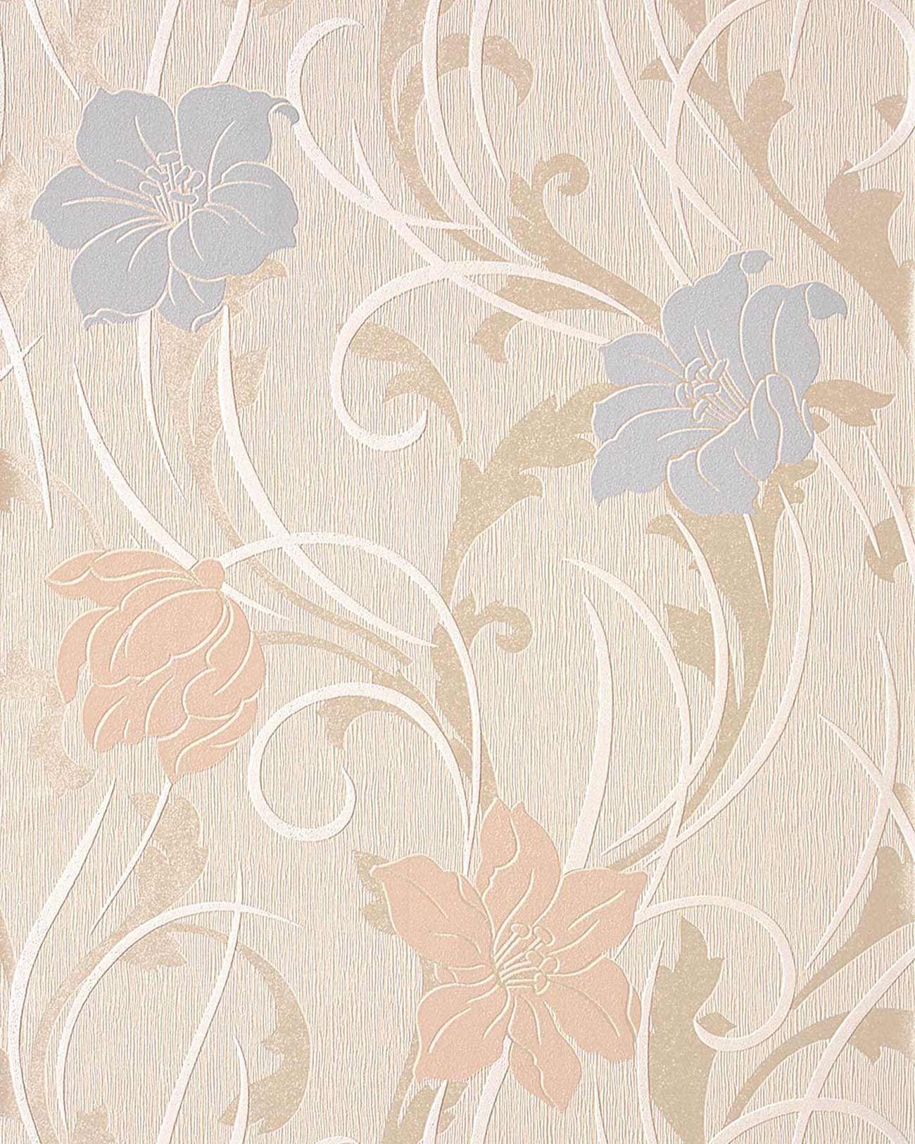 1300x1625 Wallpaper Wall Wallcovering Style Flower Floral EDEM 111 33 Cream
