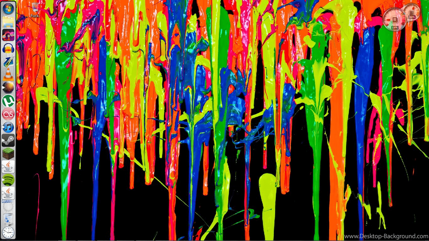 1366x768 Trippy Neon Background, Download Wallpaper