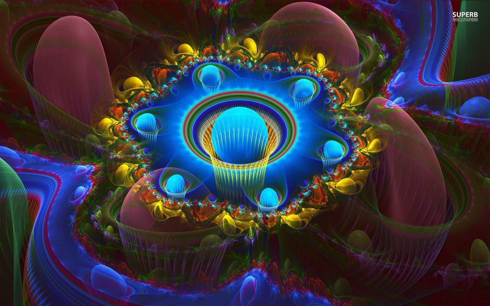 1680x1050 Neon Psychedelic Design Wallpaper Wallpaper