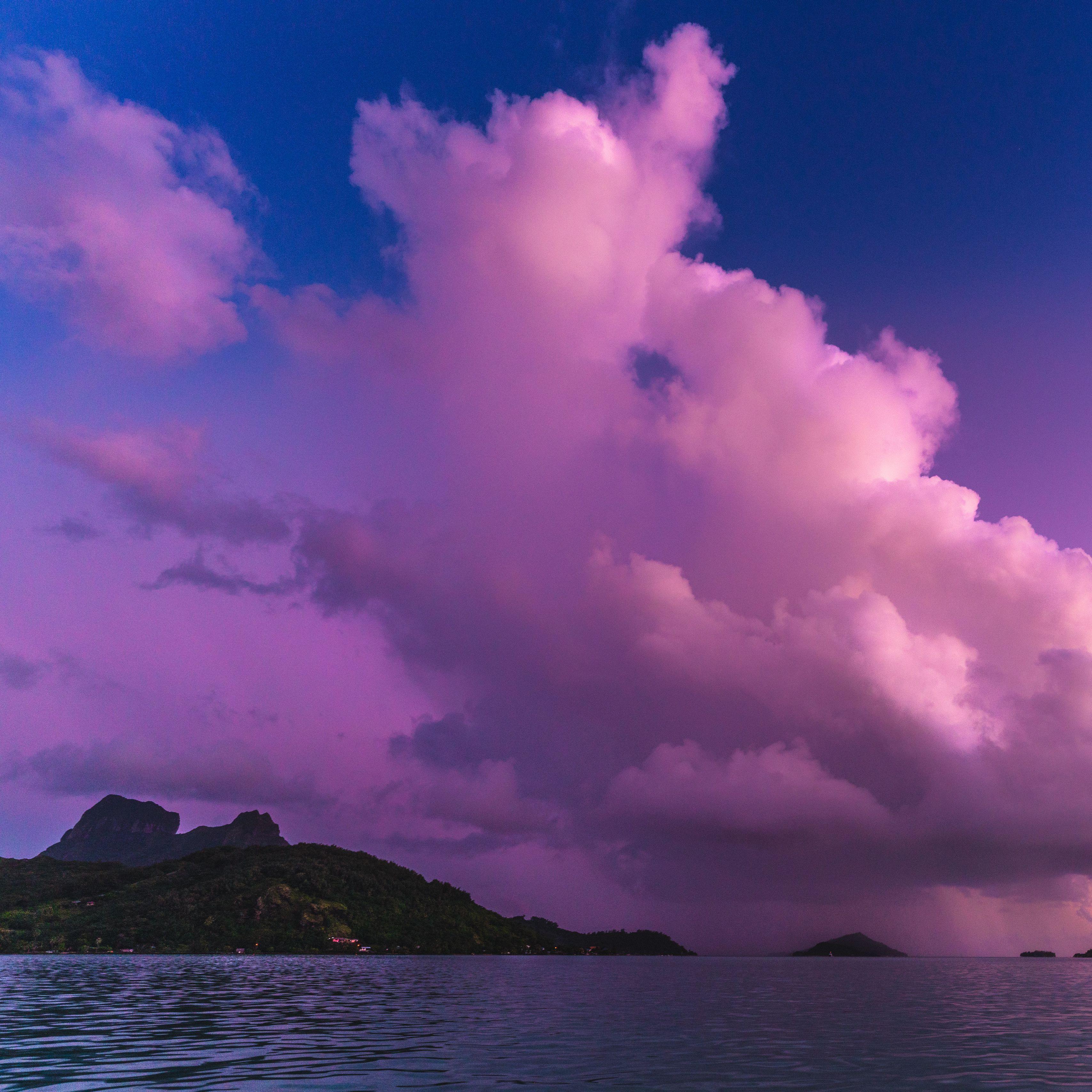 3415x3415 Download wallpaper 3415x3415 ocean, rocks, island, bora bora
