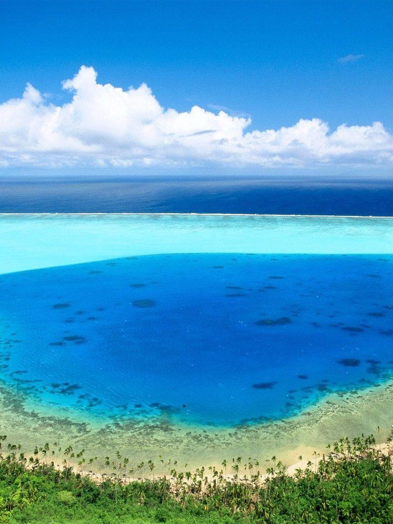 768x1024 Nature Bora French Polynesia iPhone HD Wallpaper Free