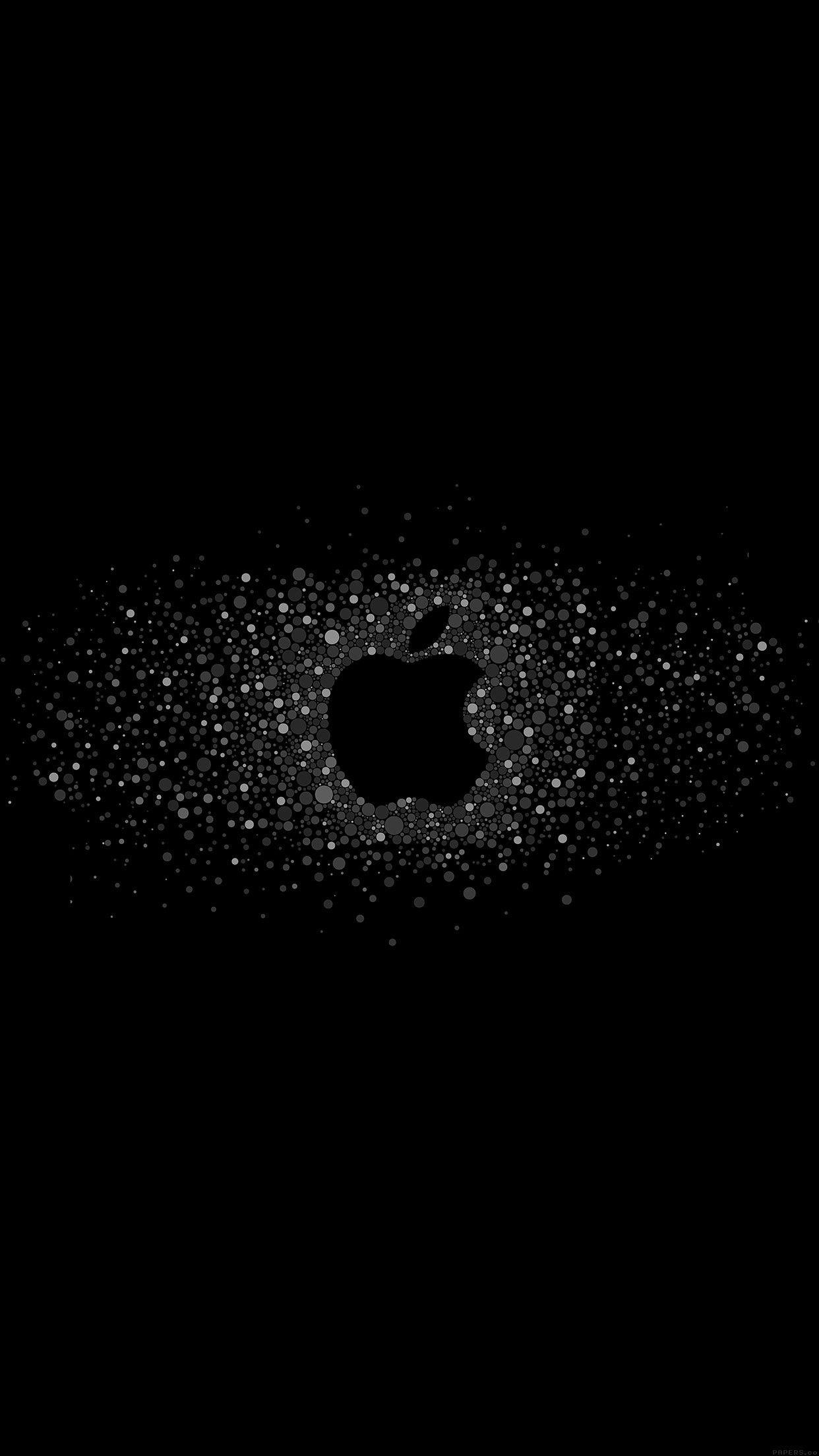 1242x2208 Black and White Apple Wallpaper