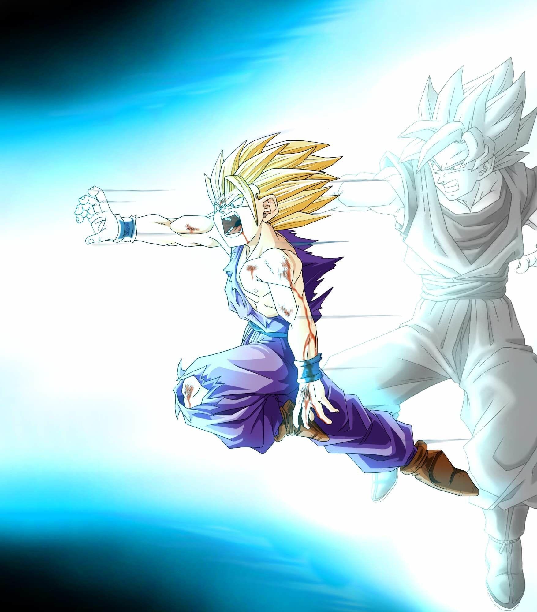 1755x2000 Gohan Saiyan 2 Gohan Kamehameha Wallpaper