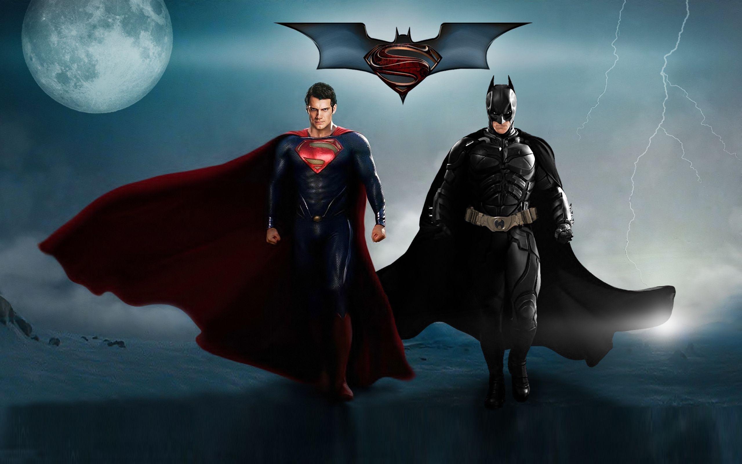 2560x1600 Superman & Batman Desktop Wallpaper HD Resolution 2560x1600