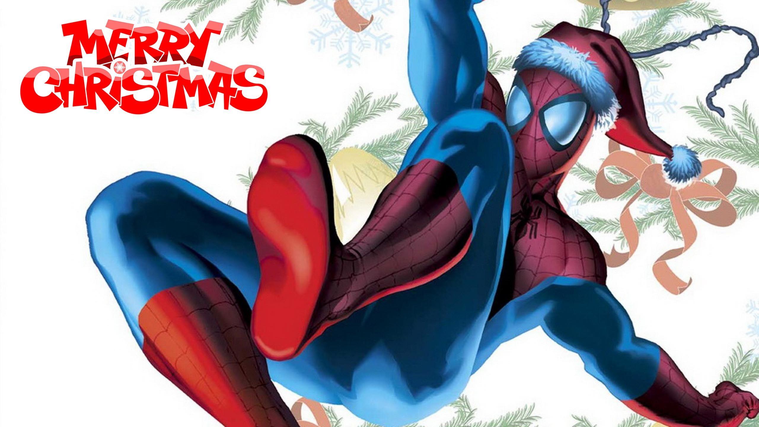 2560x1440 Marvel Christmas Wallpaper