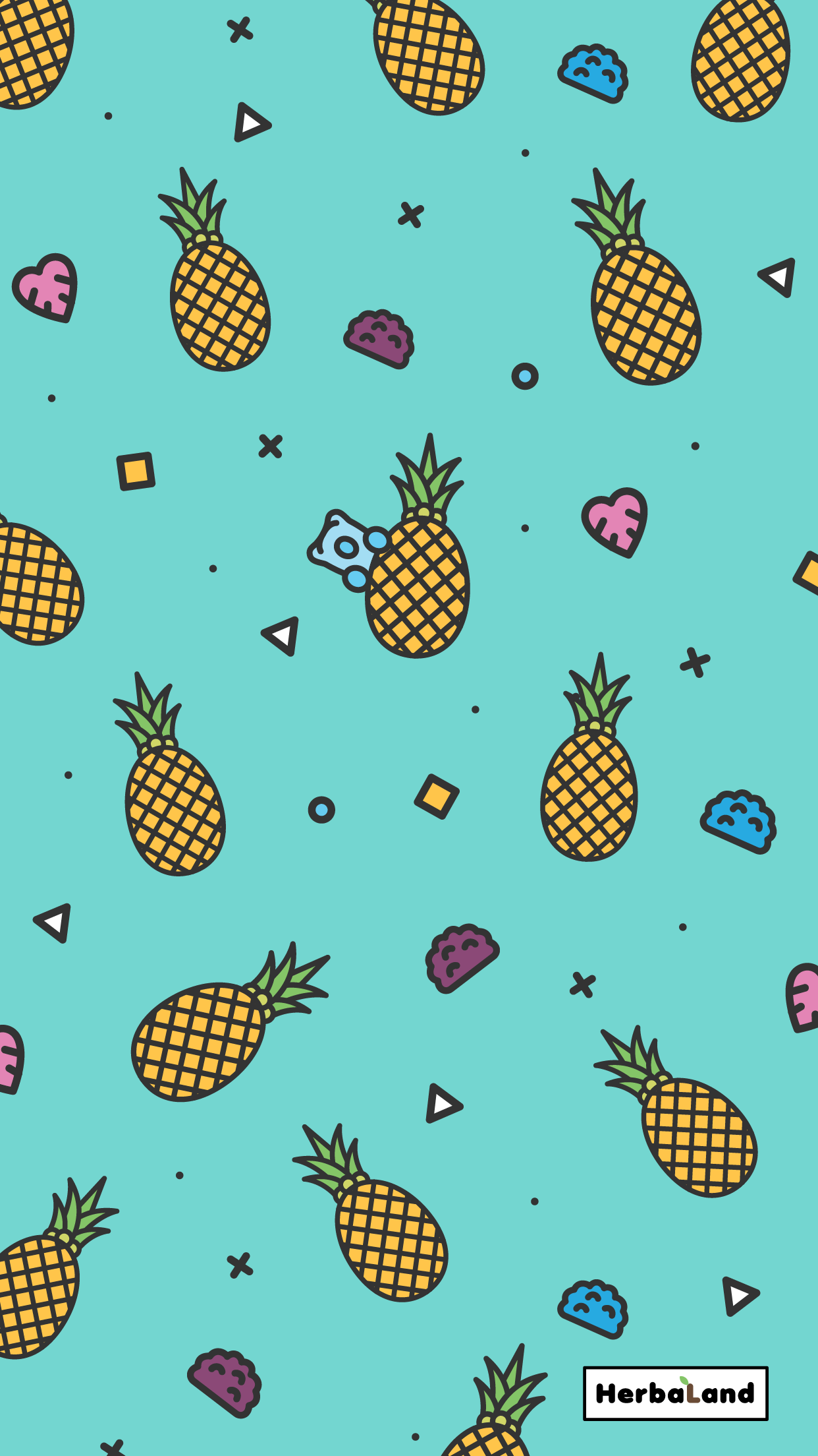 1242x2208 Herbaland Summer Wallpaper. Herbaland Gummies Vitamins