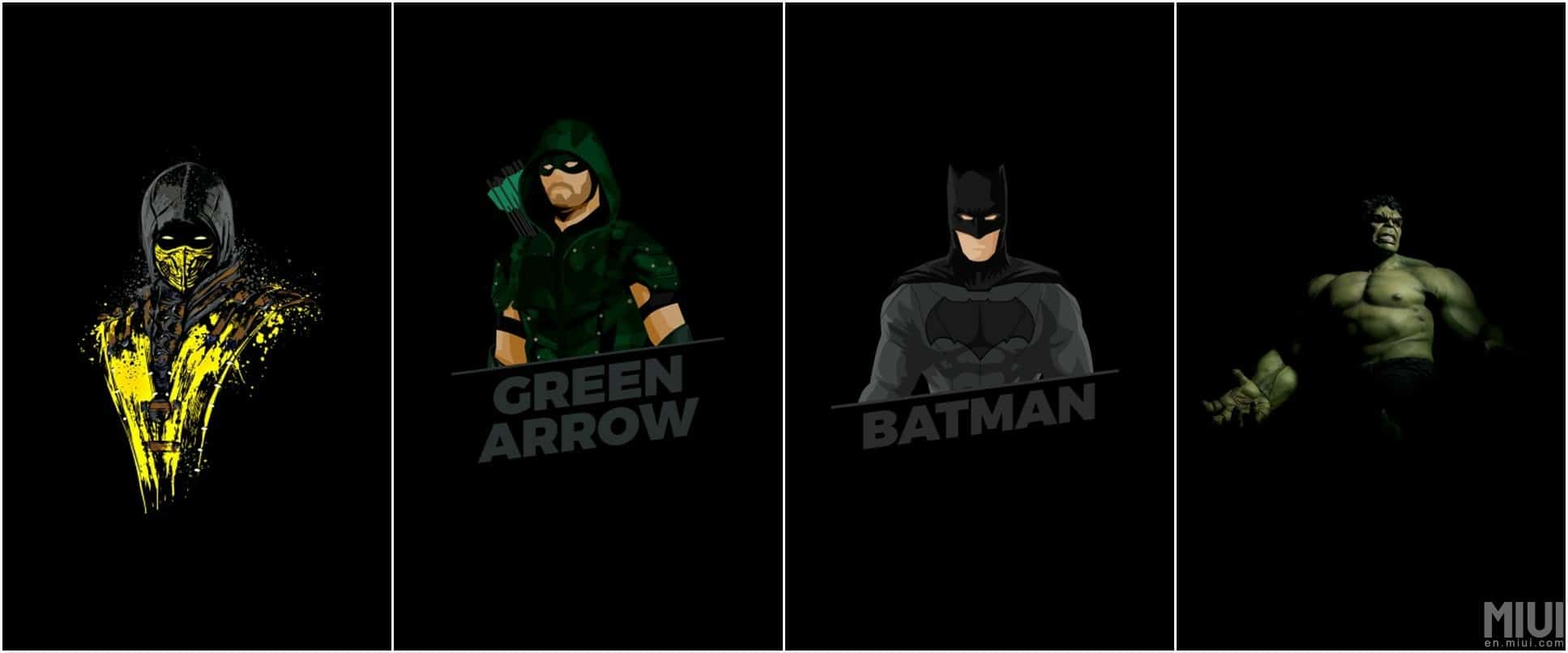 1935x806 Superheroes Minimalist Wallpaper