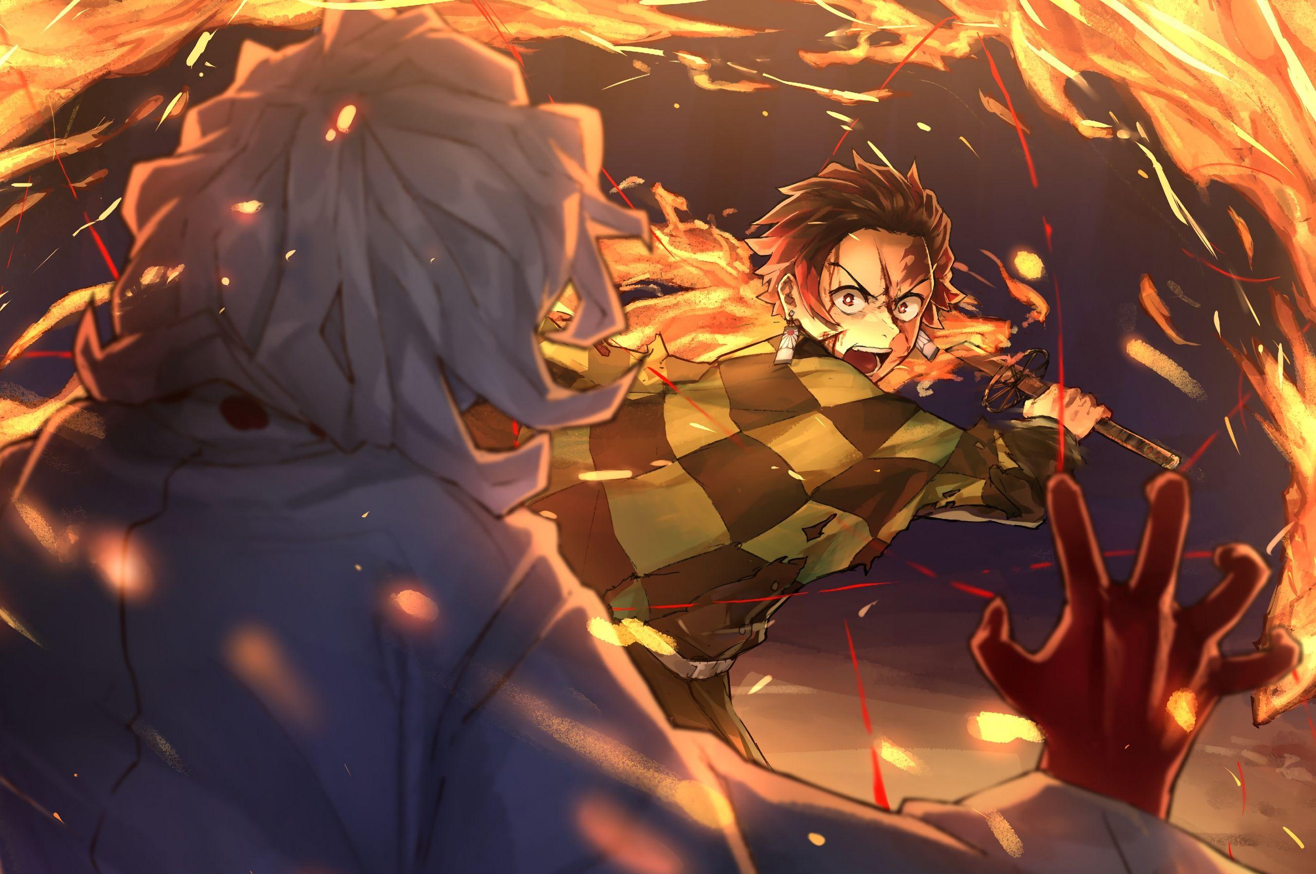 Demon Slayer Kyojuro Flame Hashira Wallpaper iPhone Phone 4K #2361f