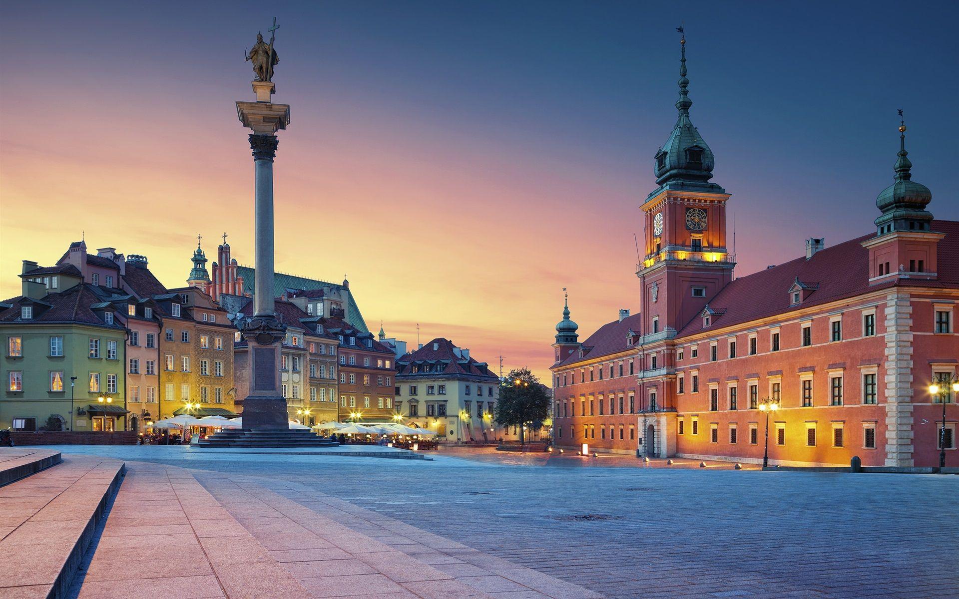 1920x1200 Wallpaper Royal Palace, Poland, Warsaw, night 1920x1200 HD Picture, Image