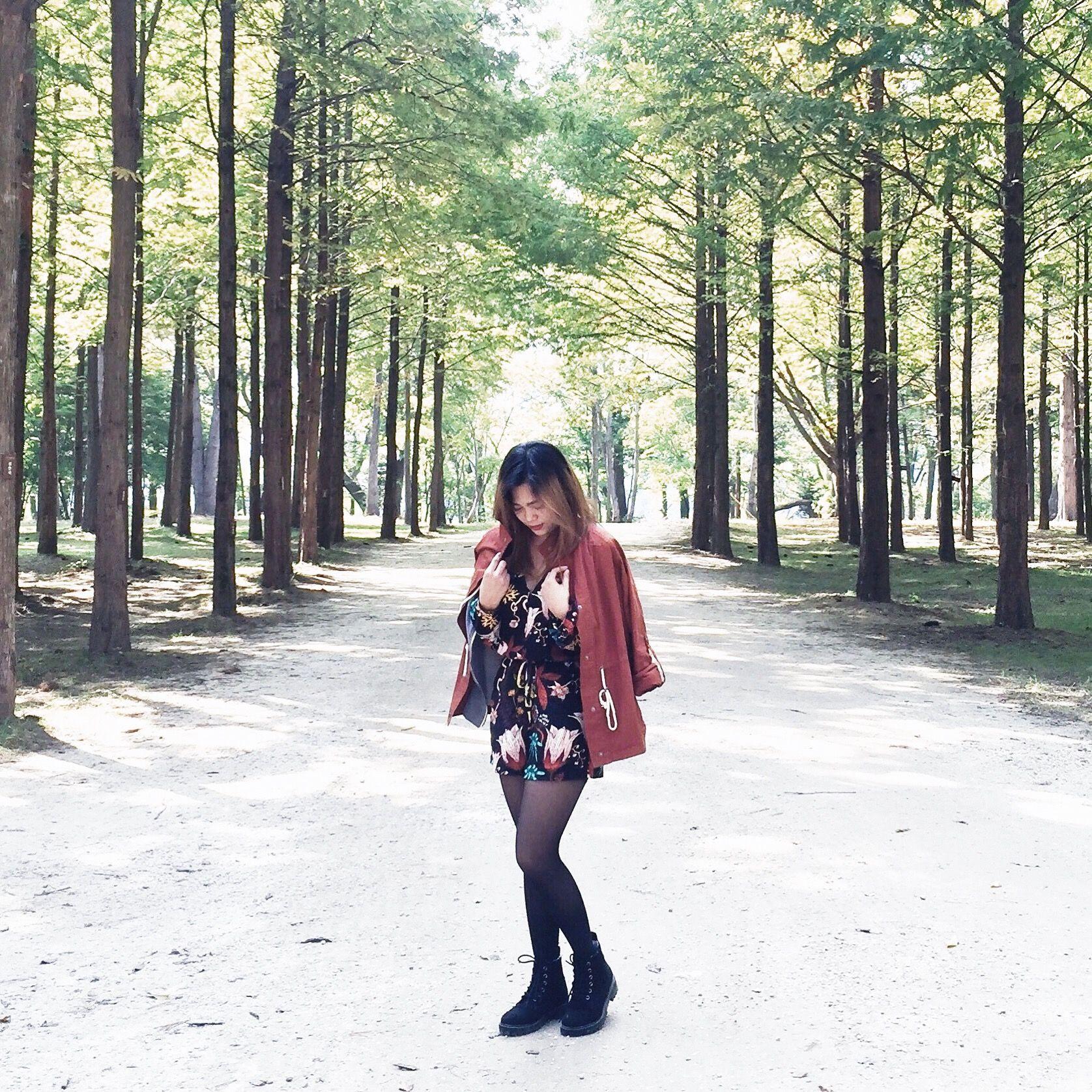 1676x1676 OOTD in Nami Island #korea #Nami #Fashion. Korean fashion, Korean
