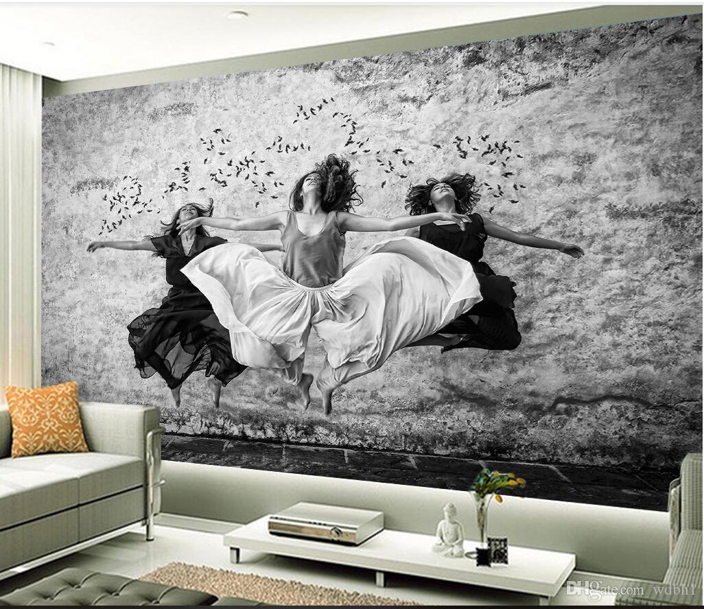1026x888 3D Wallpaper Custom Photo Mural European Aesthetic Black And White