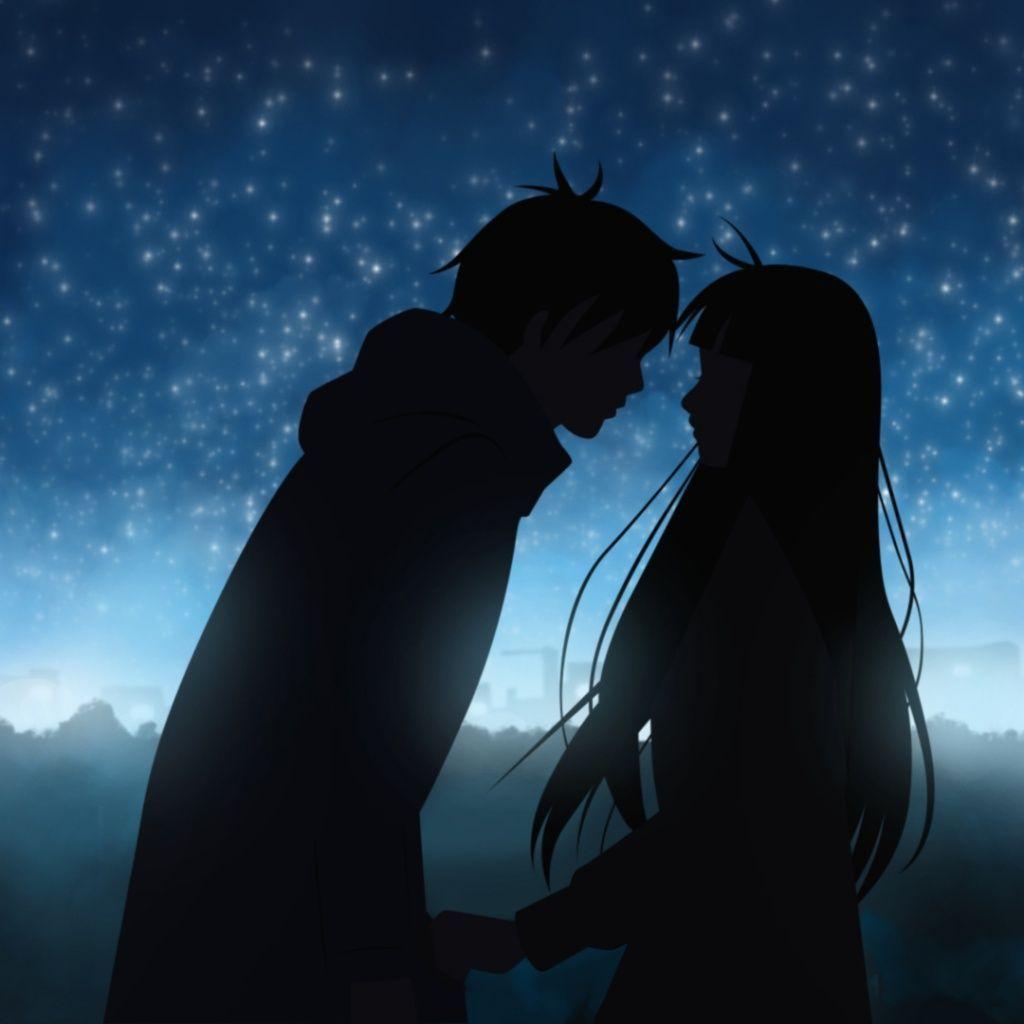 1024x1024 Romantic Anime Wallpaper