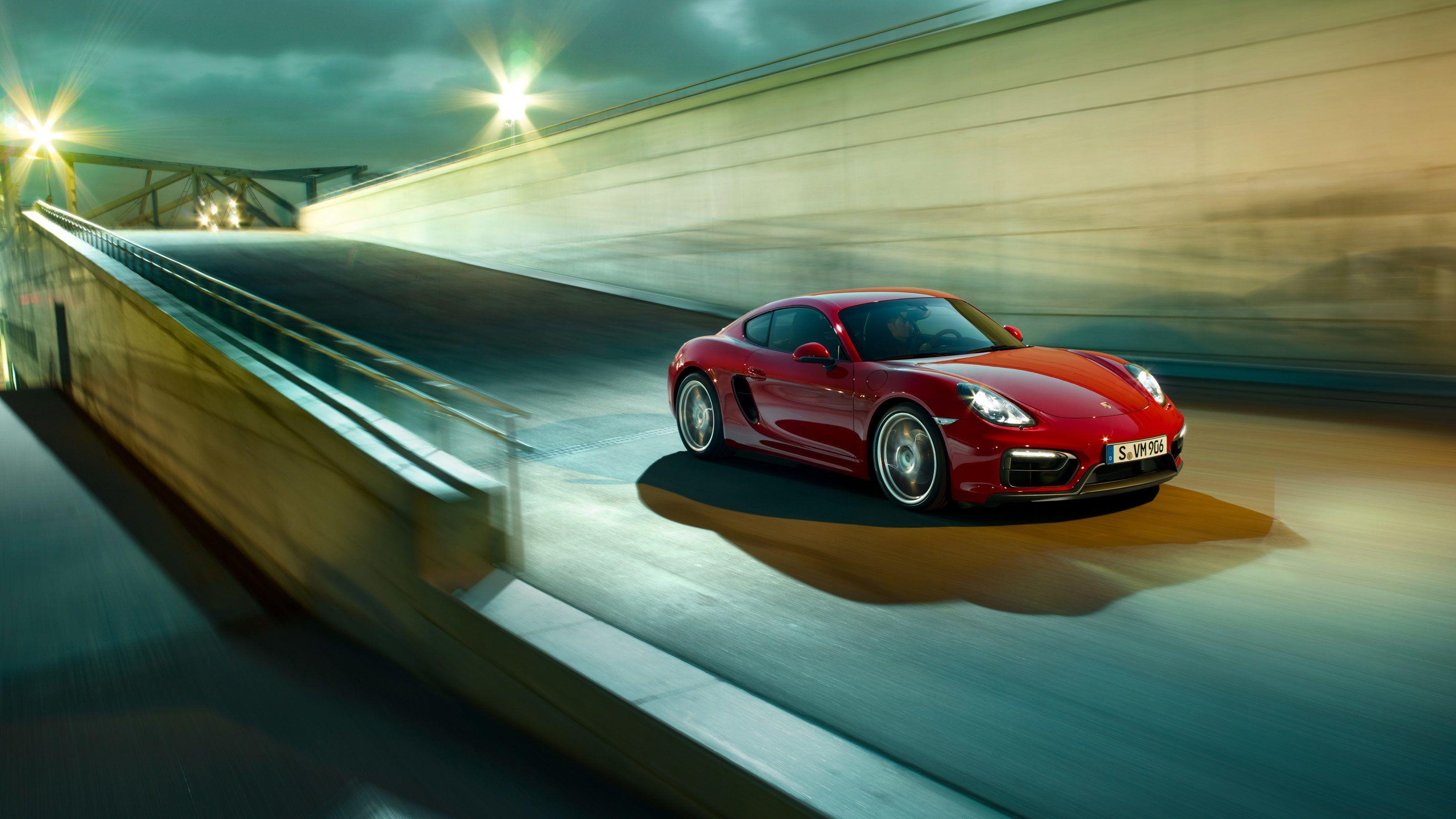 3200x1800 Download wallpaper 3200x1800 porsche, cayman, gts, red, side view