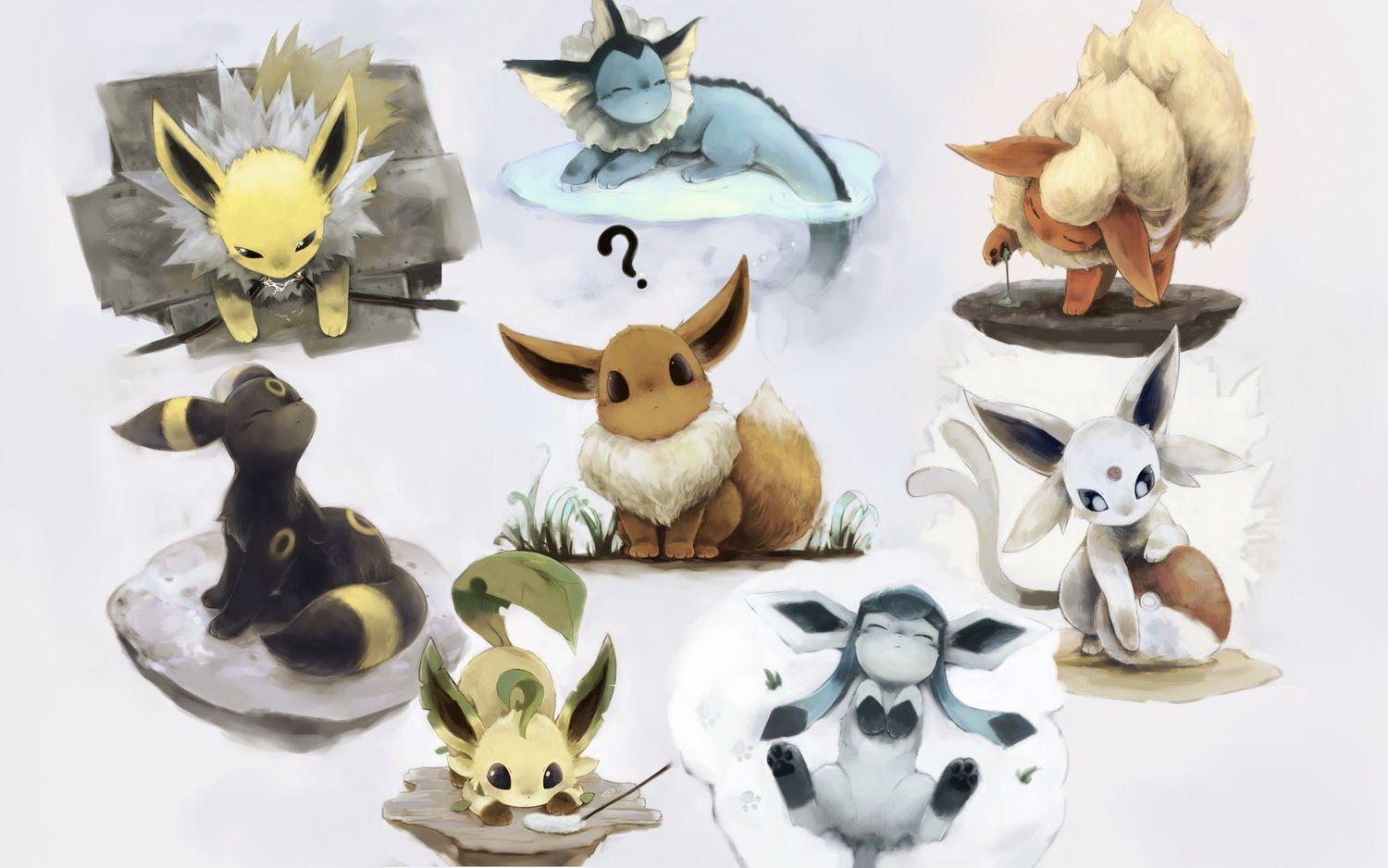 1500x938 eevee espeon flareon glaceon jolteon leafeon pashikiso pokemon
